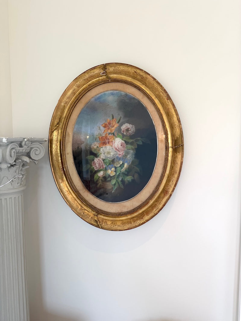 Pair of 1950s French Pastel Paintings