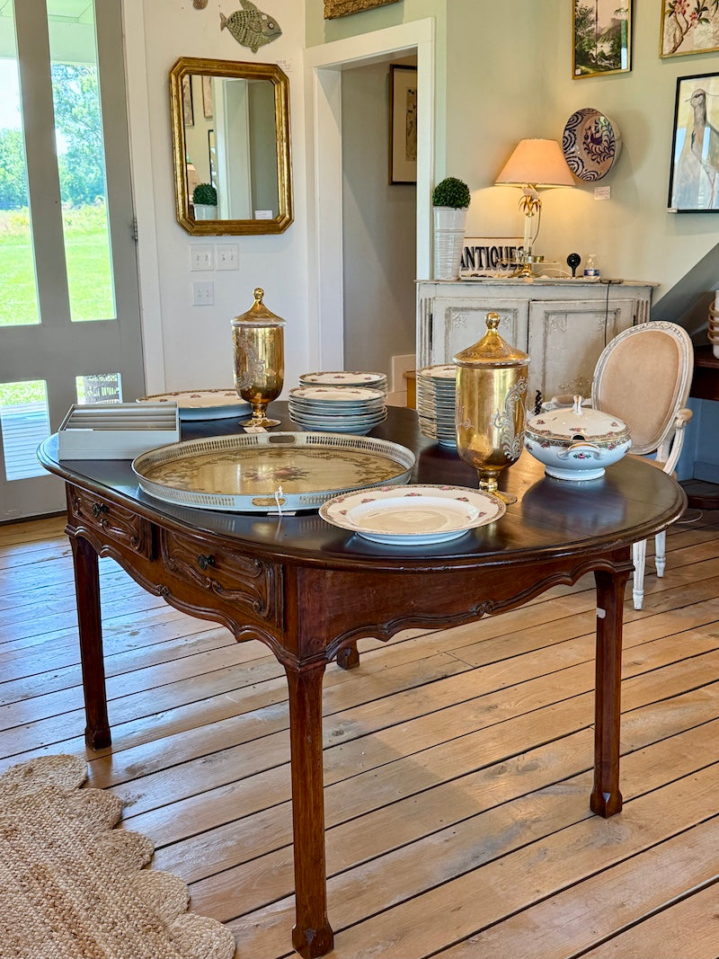 Antique Italian Tuscan Oval Table