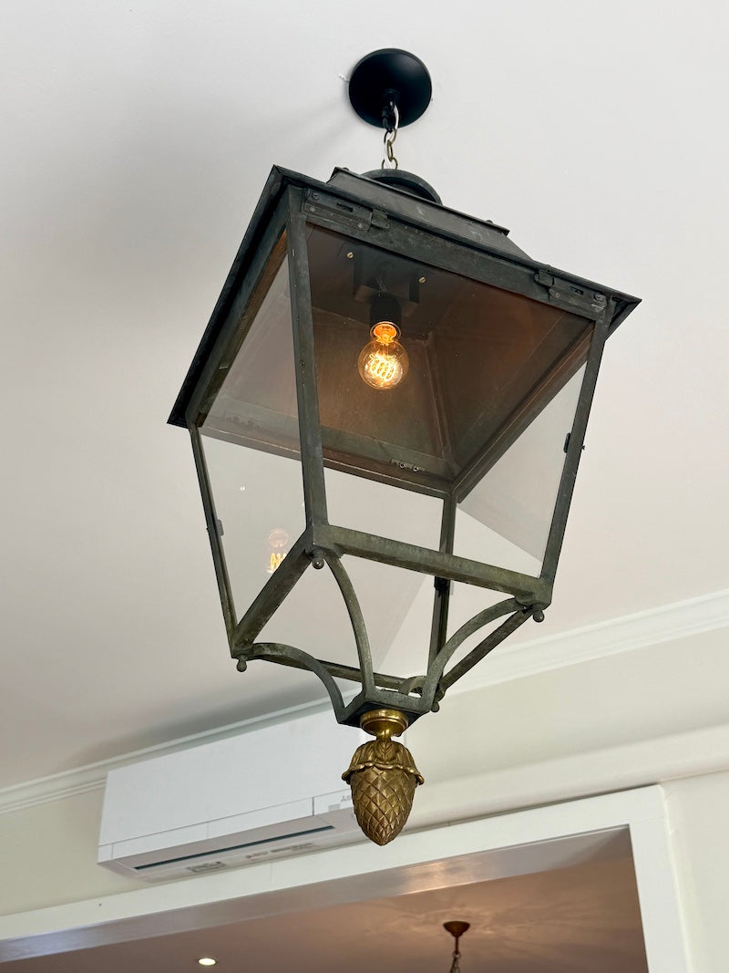 Pair of Antique Wrought Iron Lanterns