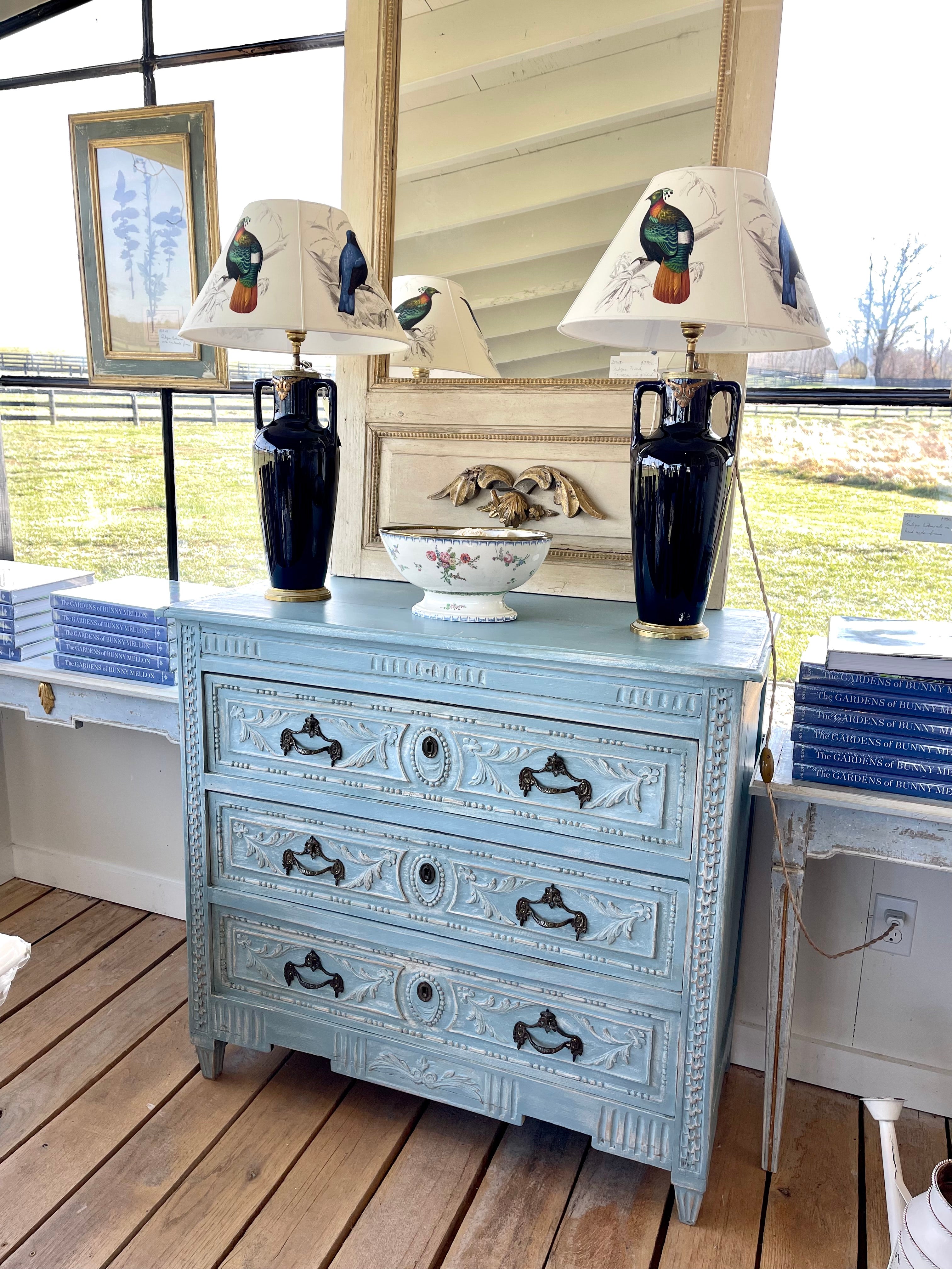 Louis XV Liège Dresser Blue Patina