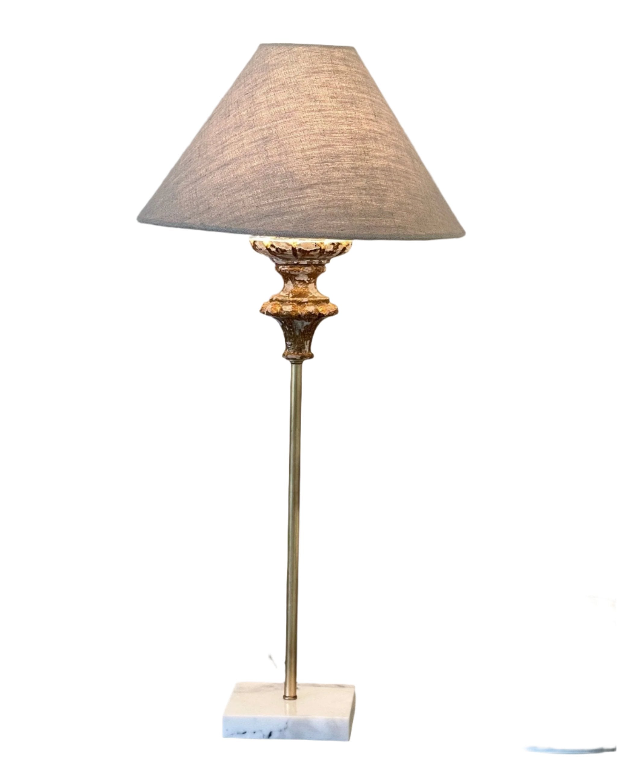 Pair of Gilt Table Lamps with Shades