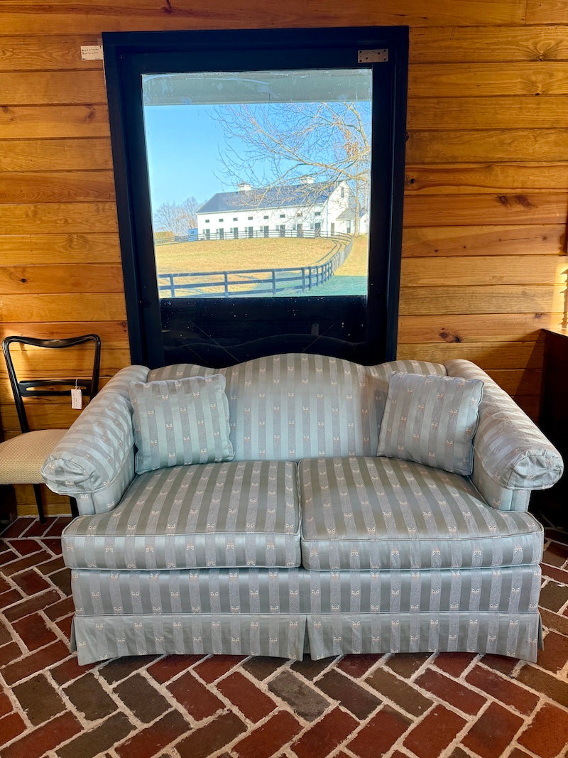 Beautiful Sofa in soft blue fabric, Middleburg designer