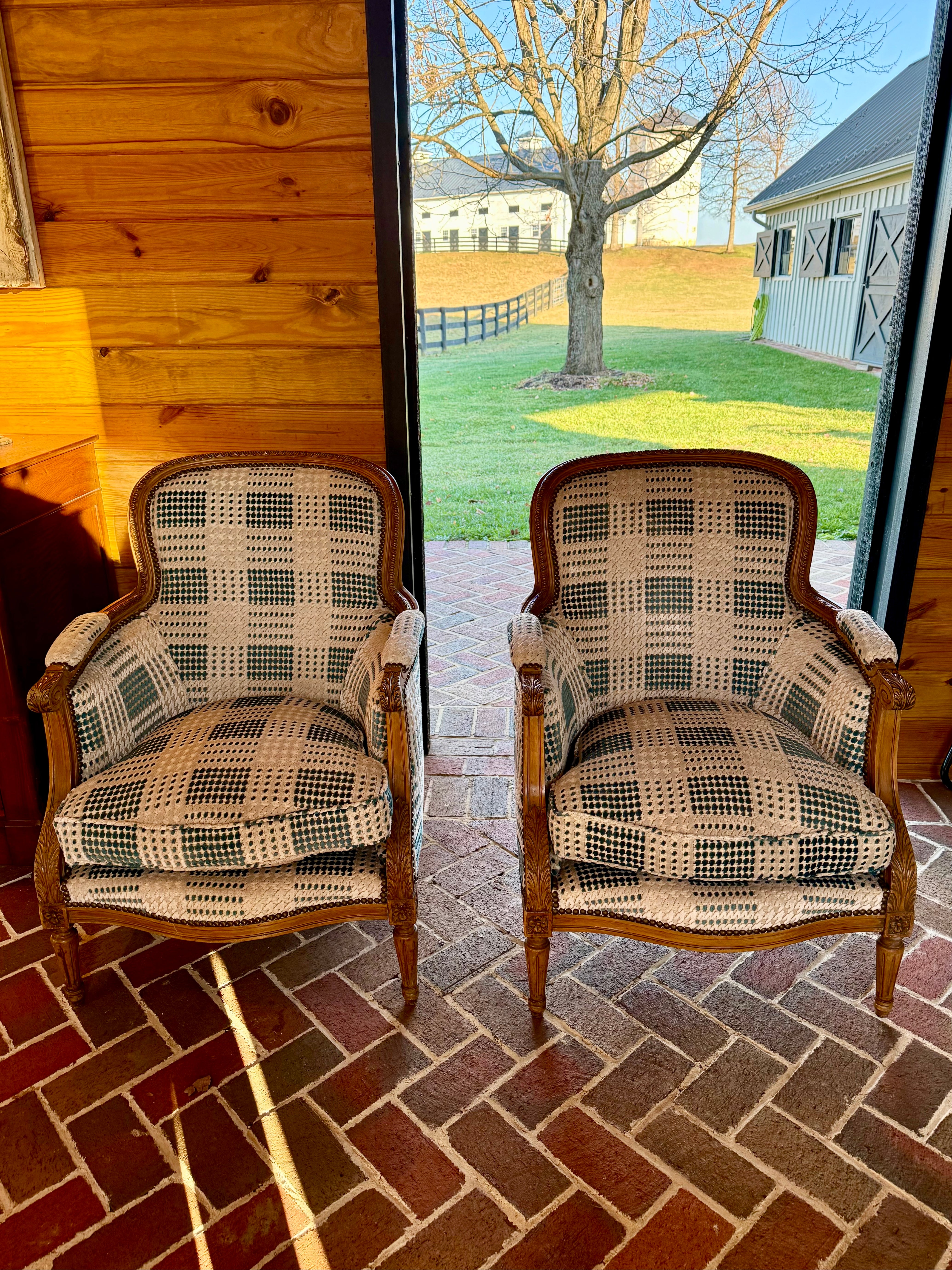 Pair of Antique French Bergères