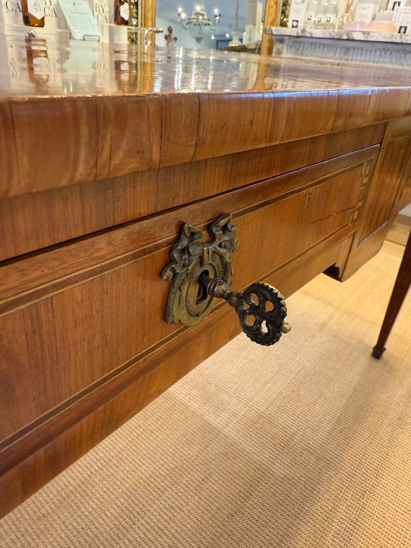 Antique French Louis XVI Desk with Marquetry