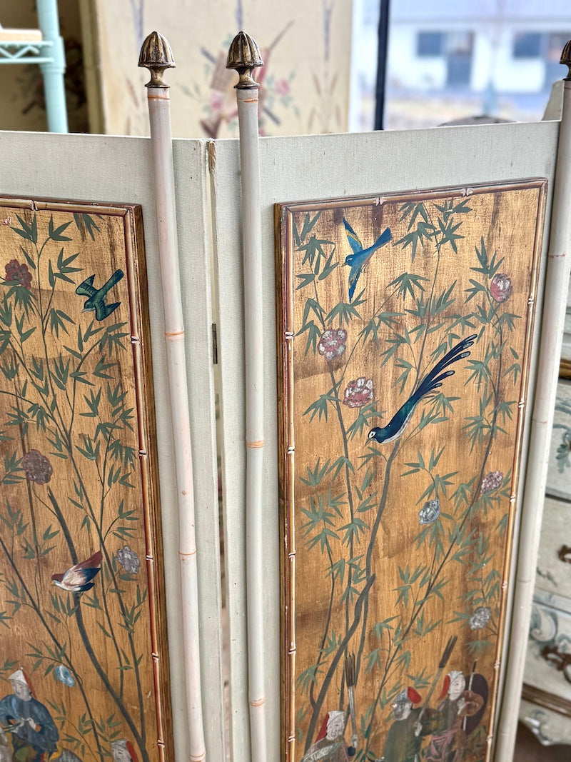 Antique French Screen 19th C. Chinoiserie