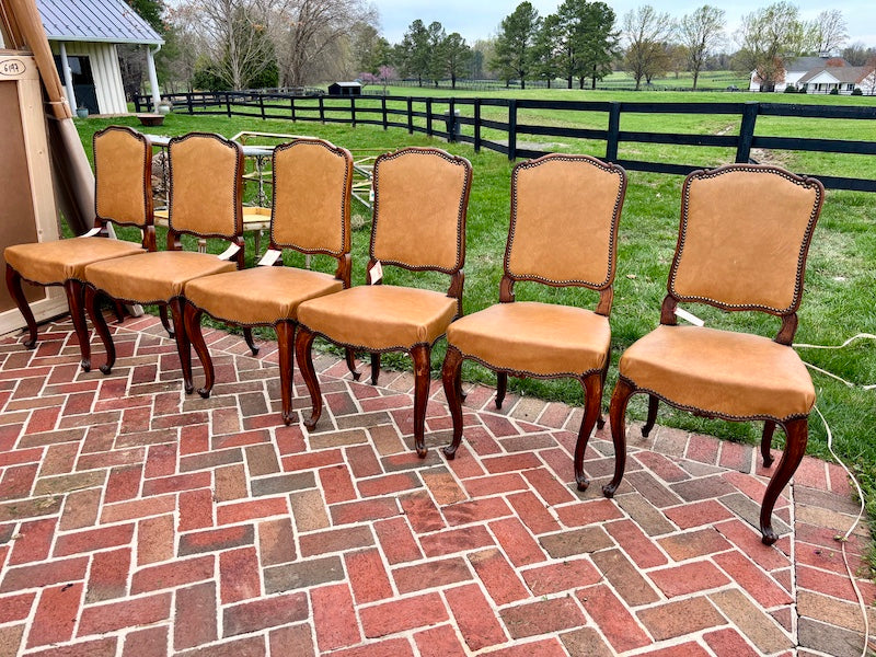 Antique French 1940's Louis XV-Style Chairs Set of 6