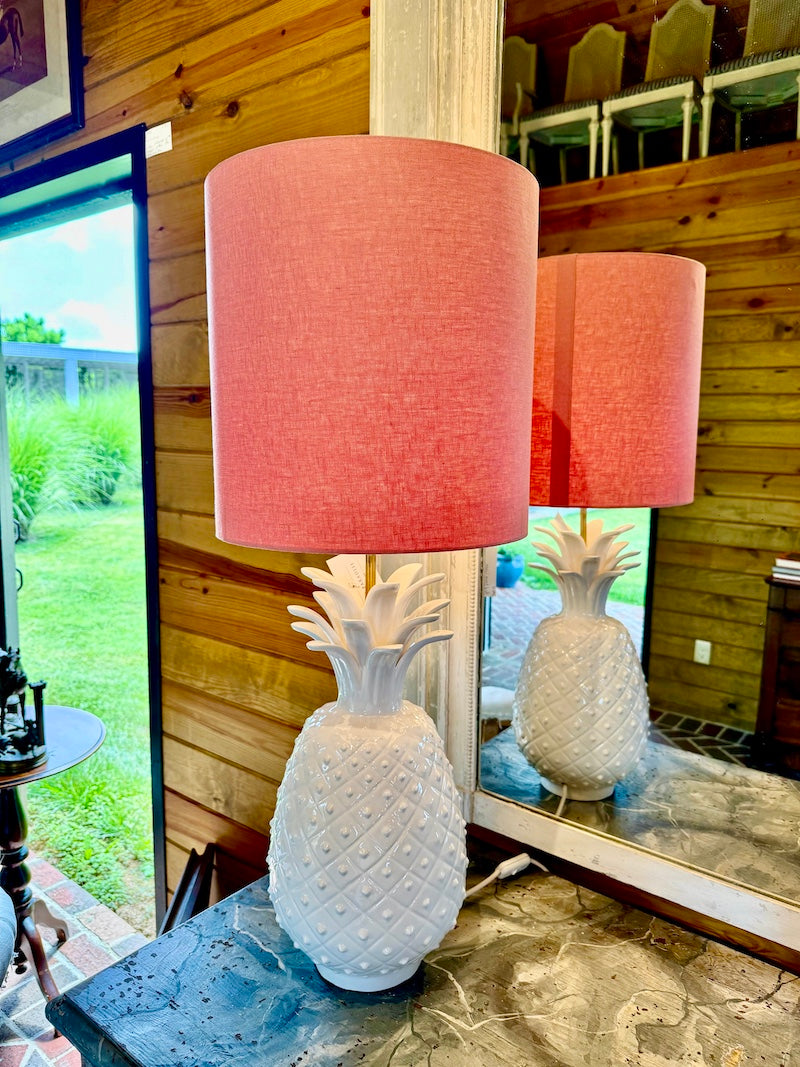 Red Drum Linen Lampshade