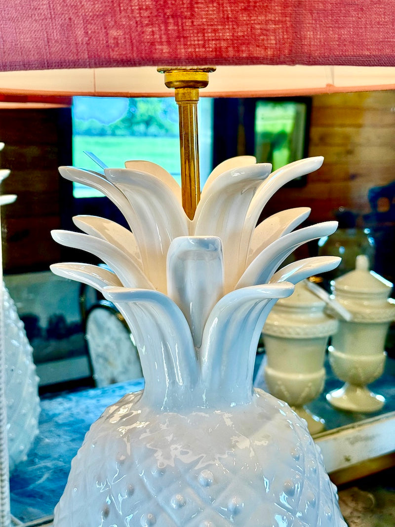 White Ceramic Pineapple Lamp