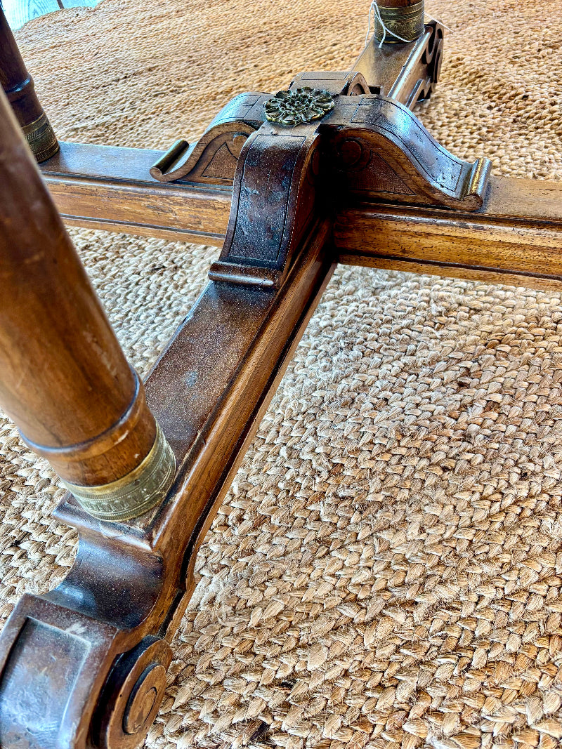 Antique French Walnut Round Table