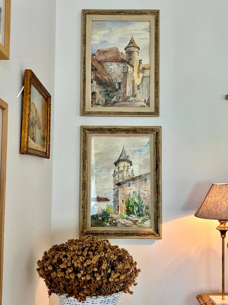 Aquarelle Painting, South of France, signed by Illicheliez