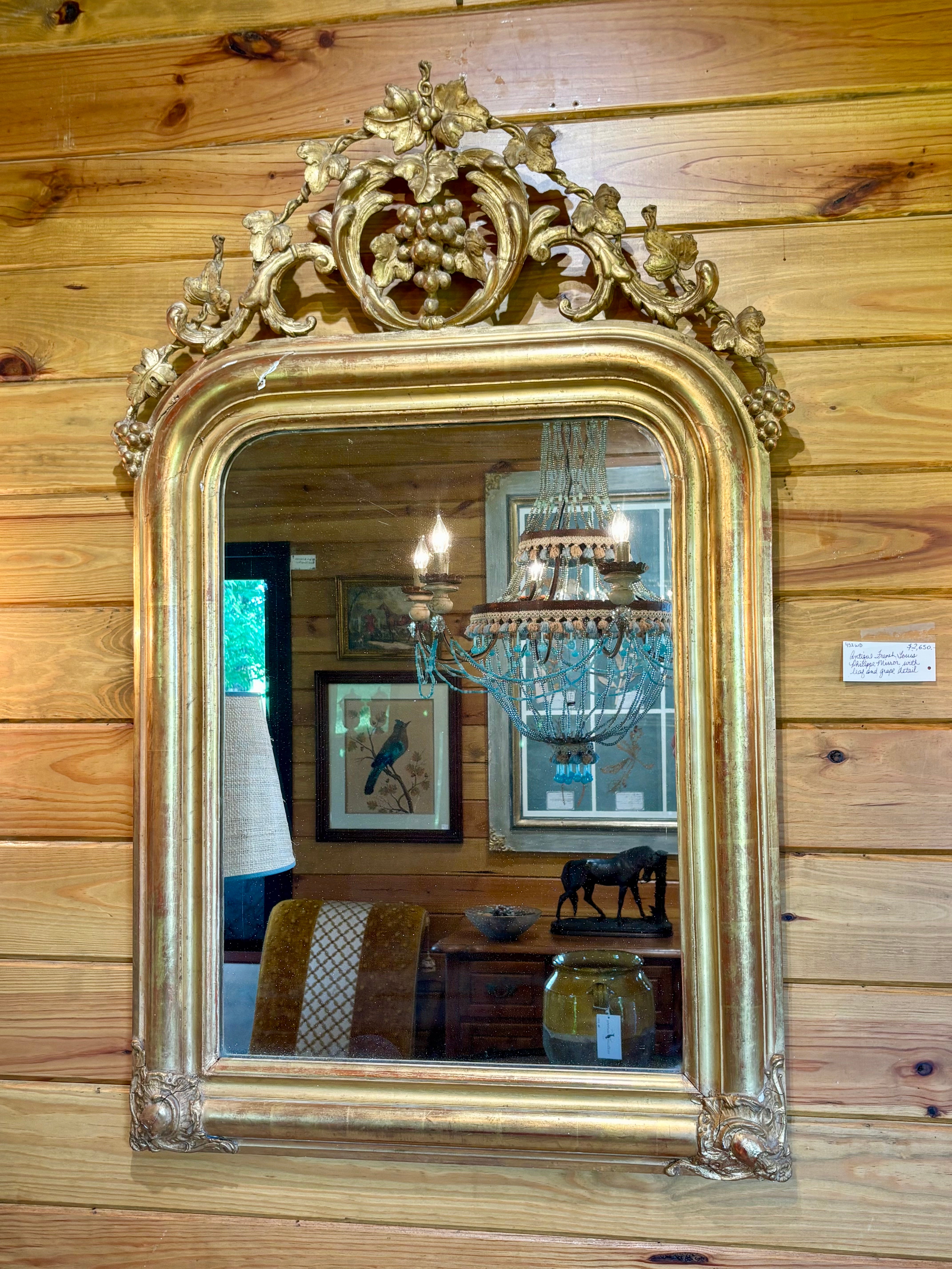 Antique French Louis Philippe Mirror 1800s