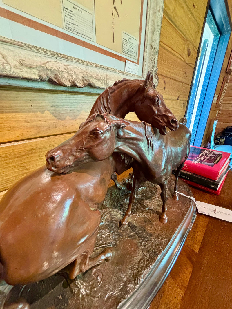 French Bronze Horse Sculpture