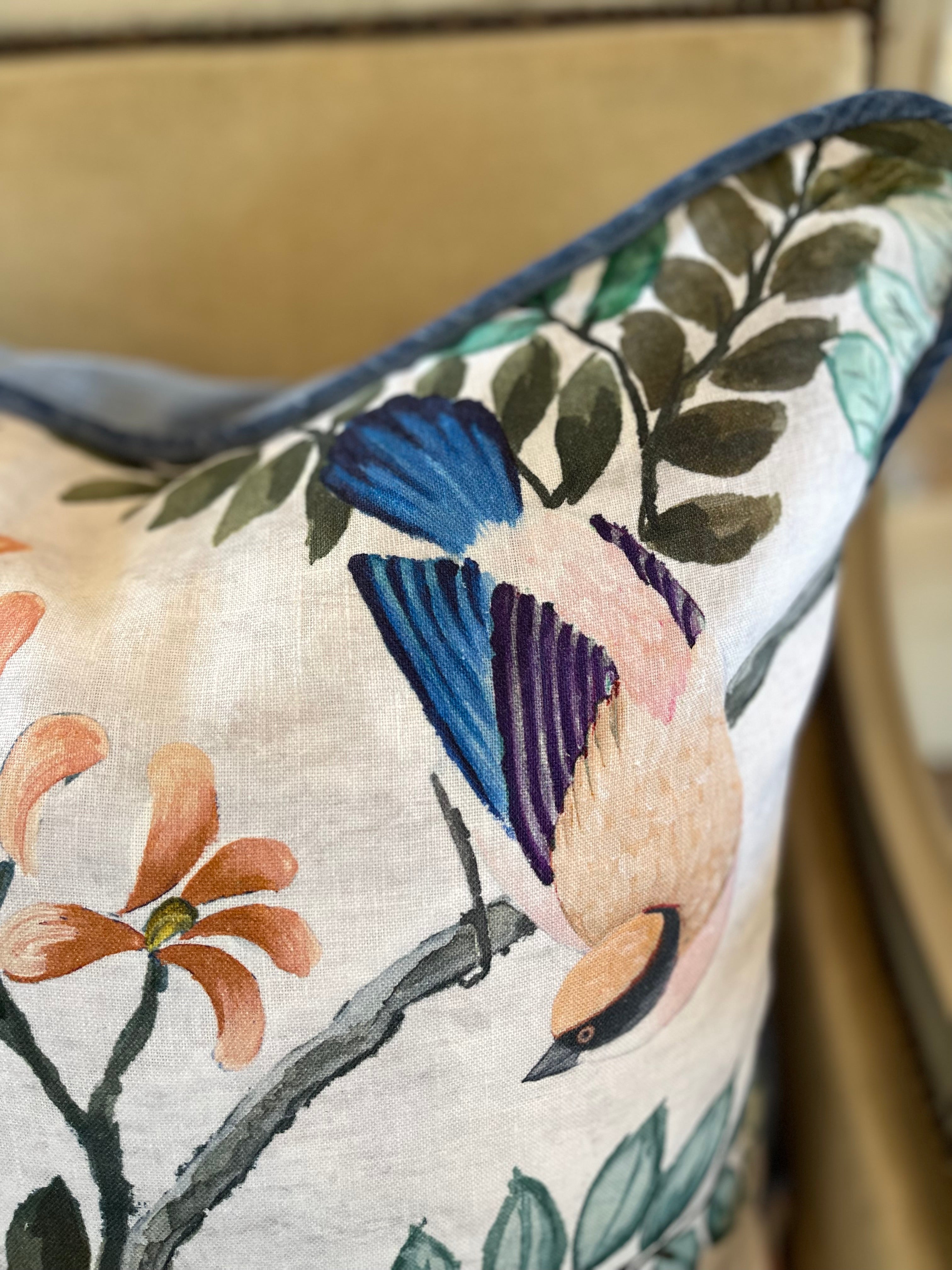 Floral Pillow in English Fabric