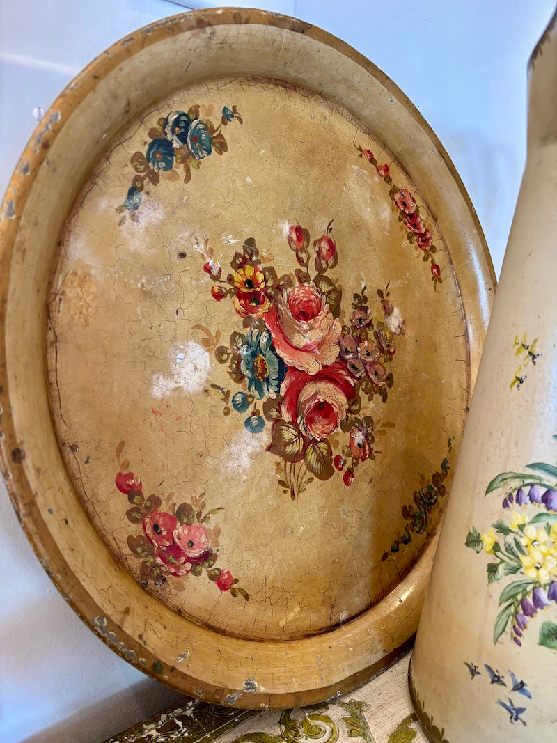English Beautiful Hand-Painted Tray