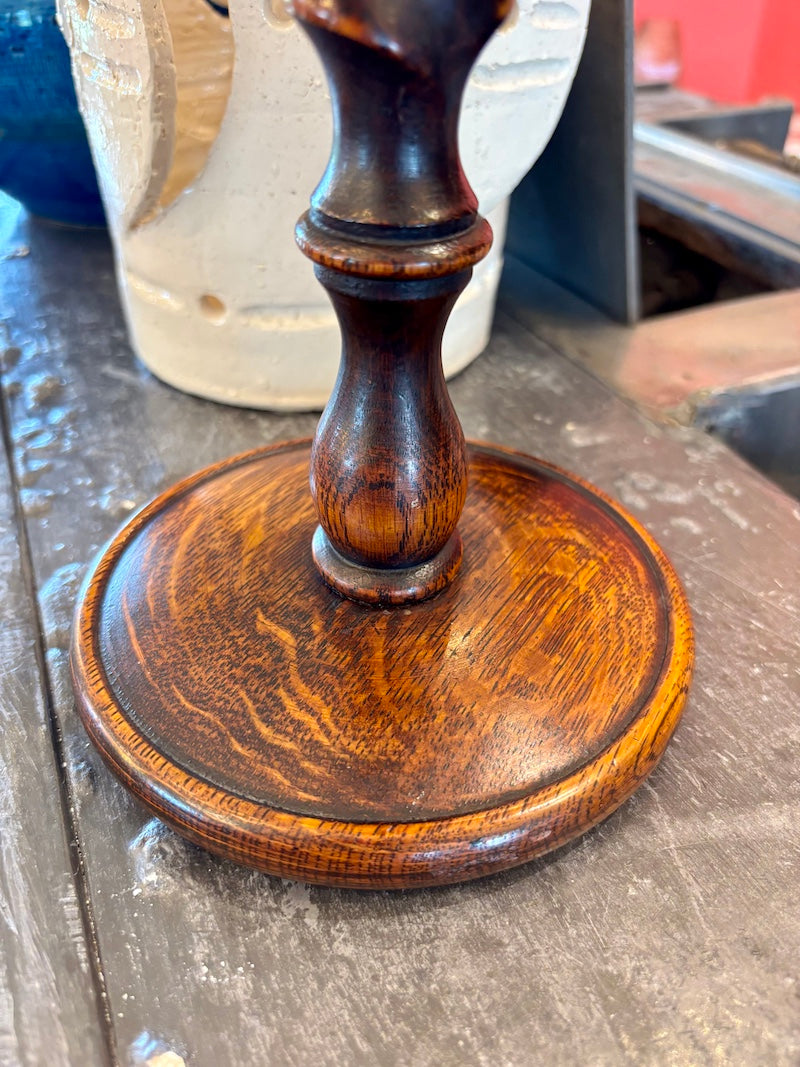 Antique English Barley Twist Candlestick, 1920s