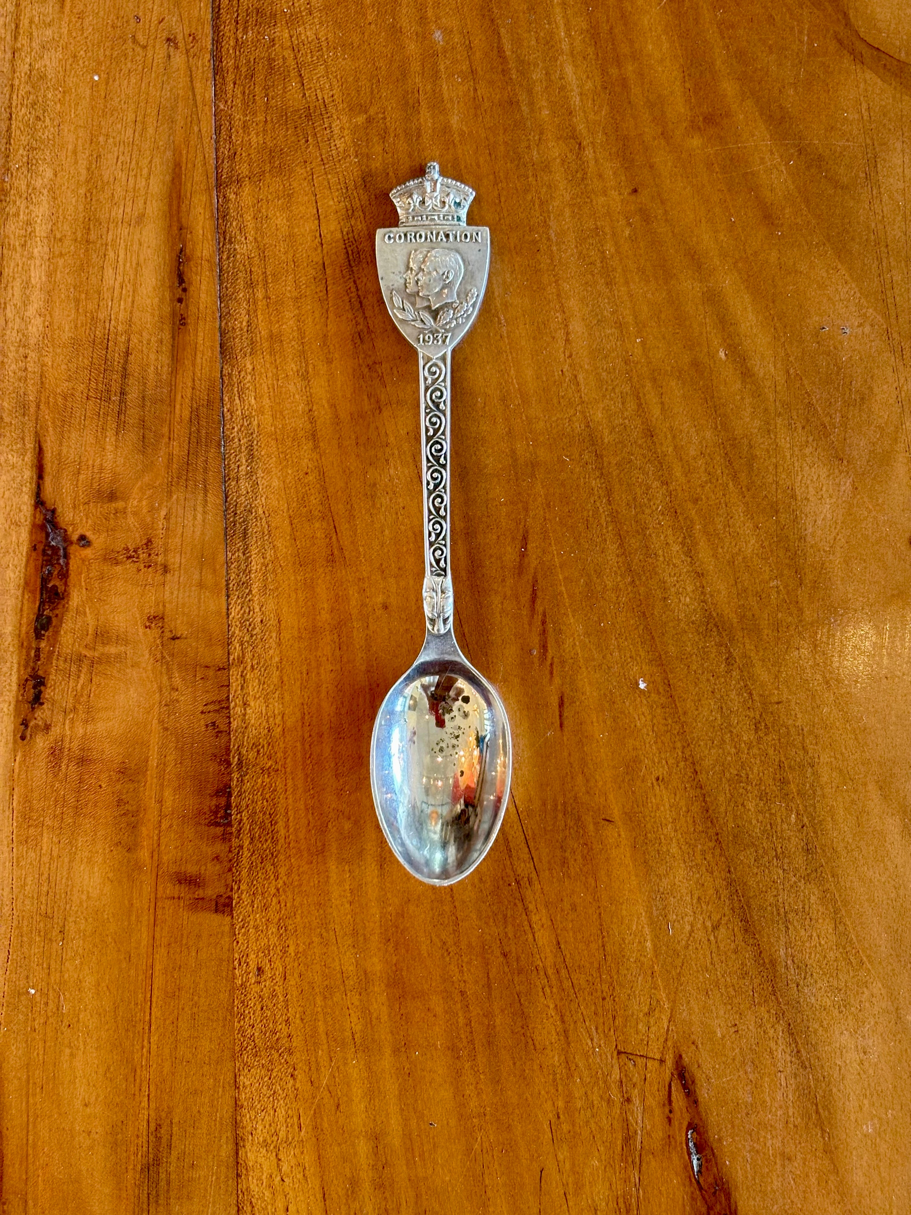 1937 Commemorative Coronation Silver Teaspoon