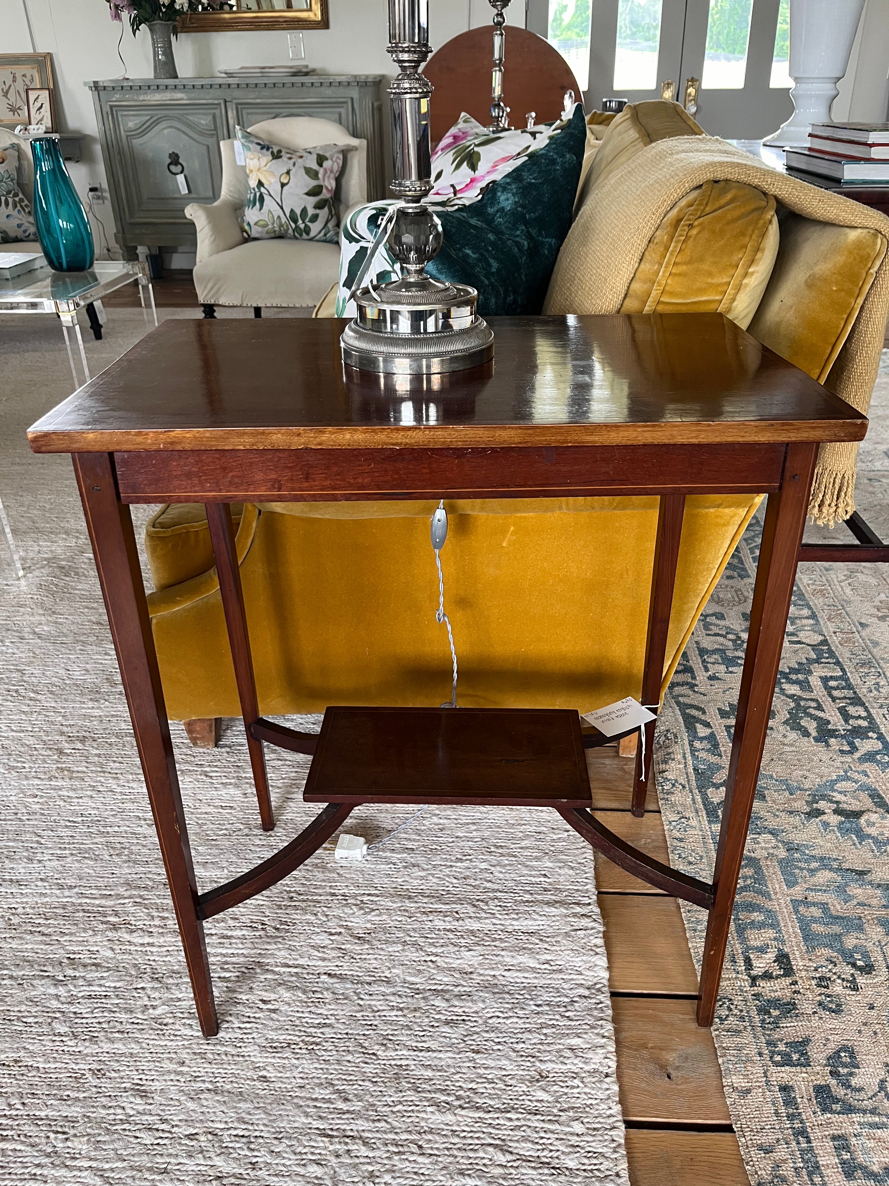 Mahogany English Inlaid Table
