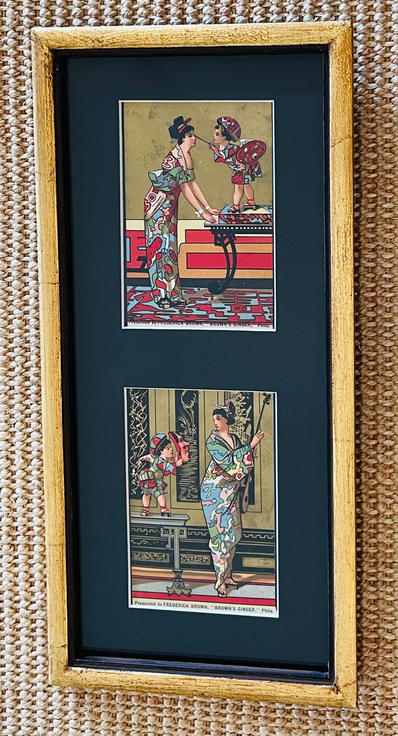 Framed Vintage Advertisement for Frederick Brown Ginger