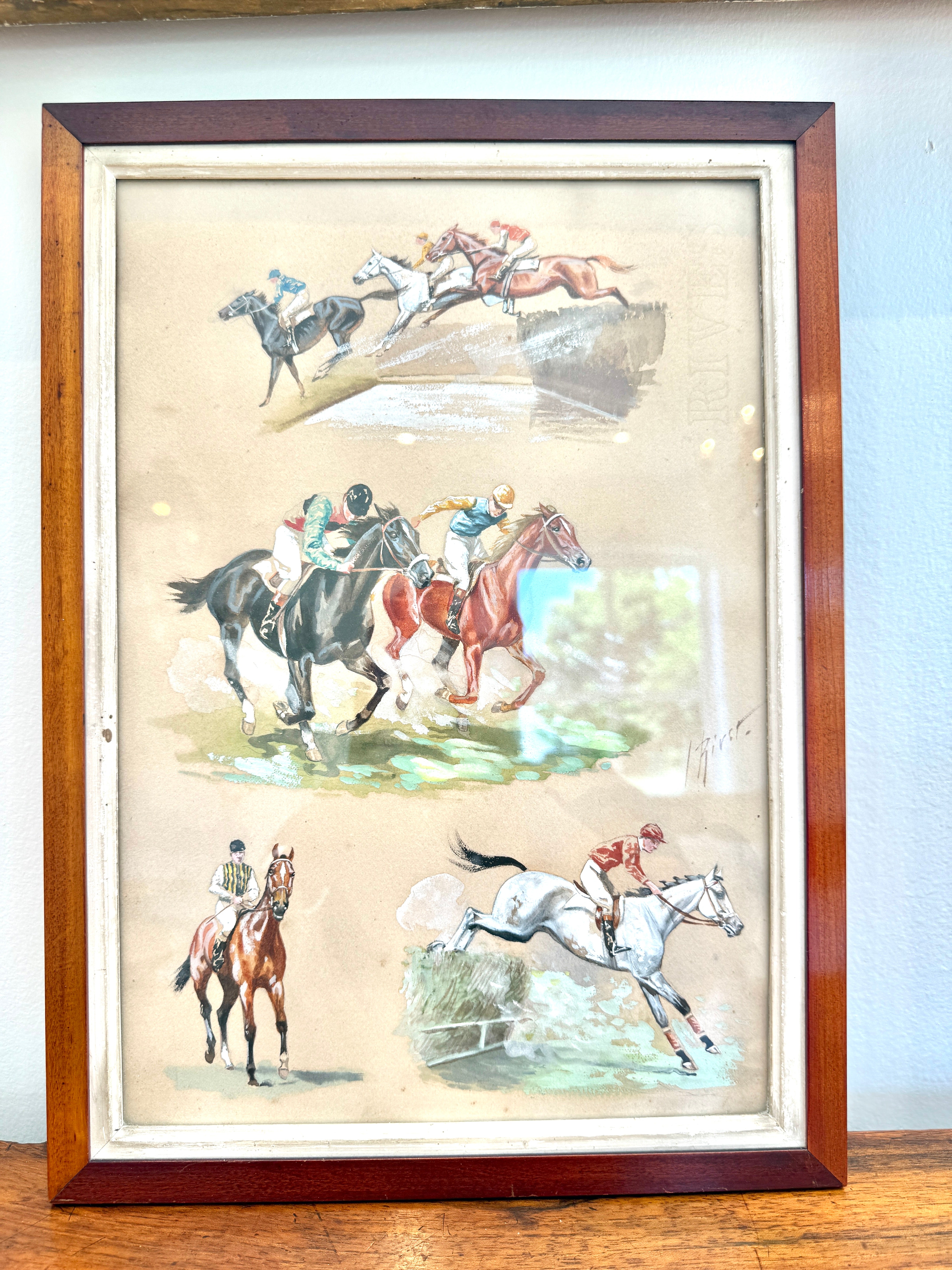 Small painting of horses