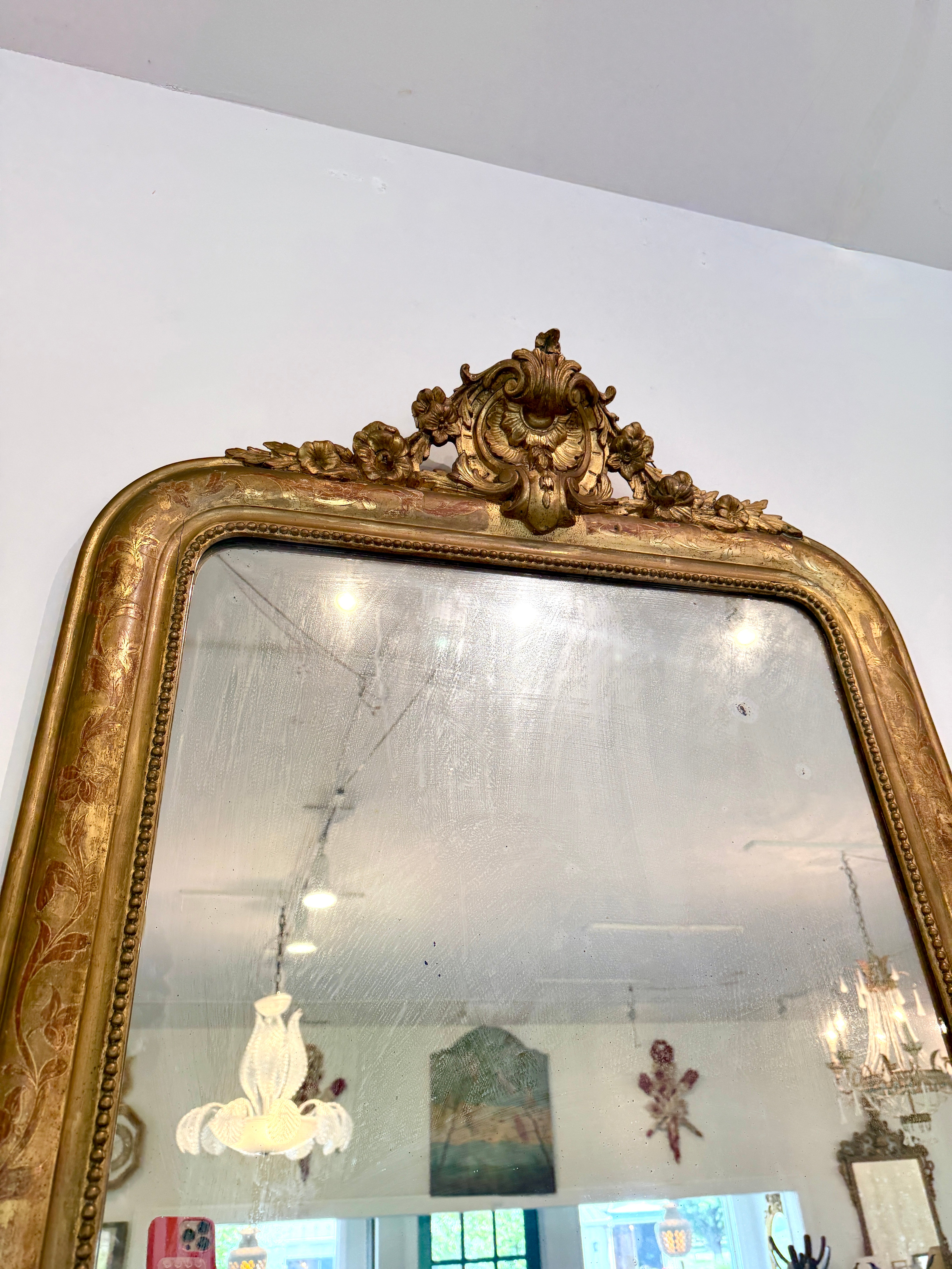 Antique French Mirror, Louis Philippe 19th C.