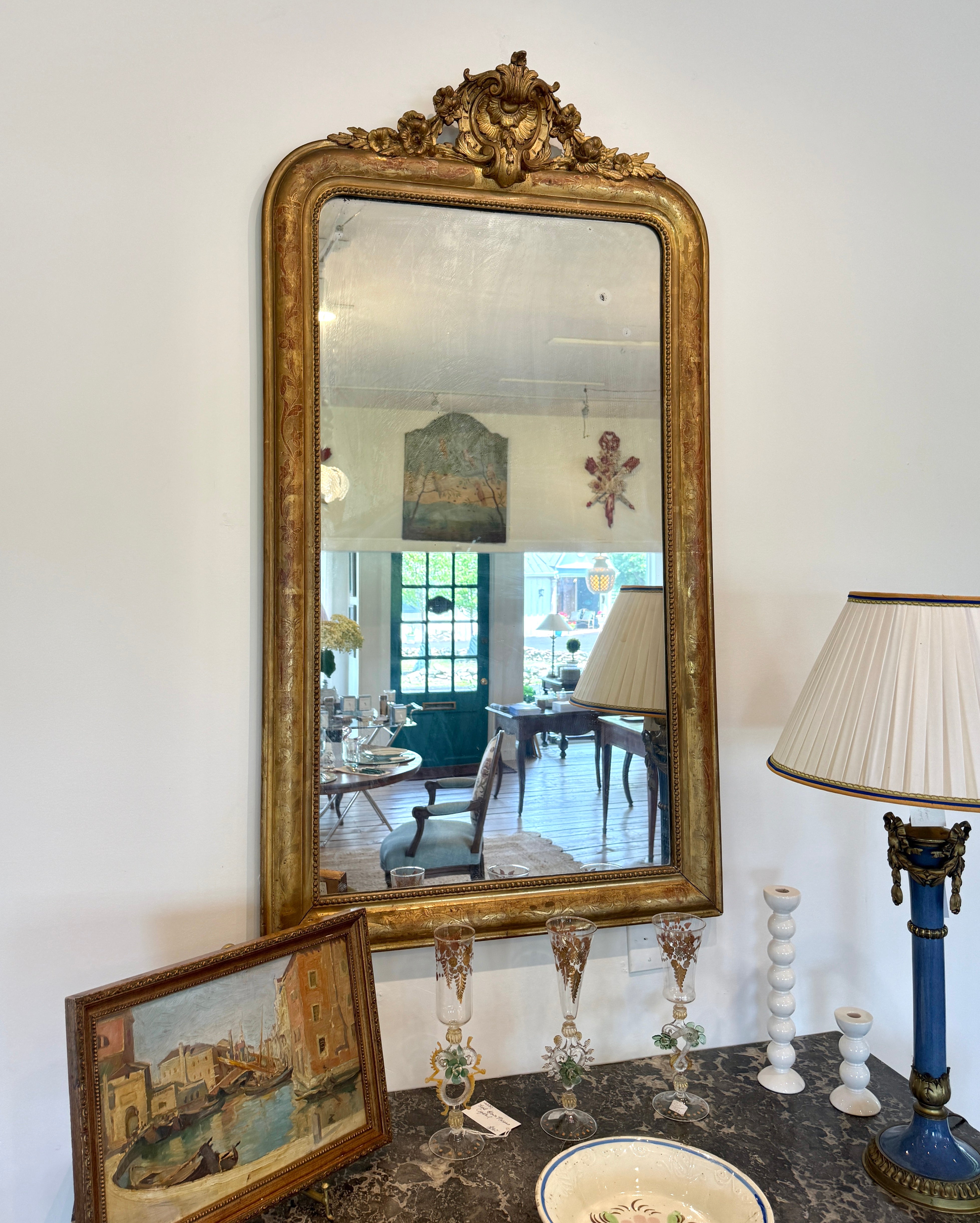 Antique French Mirror, Louis Philippe 19th C.