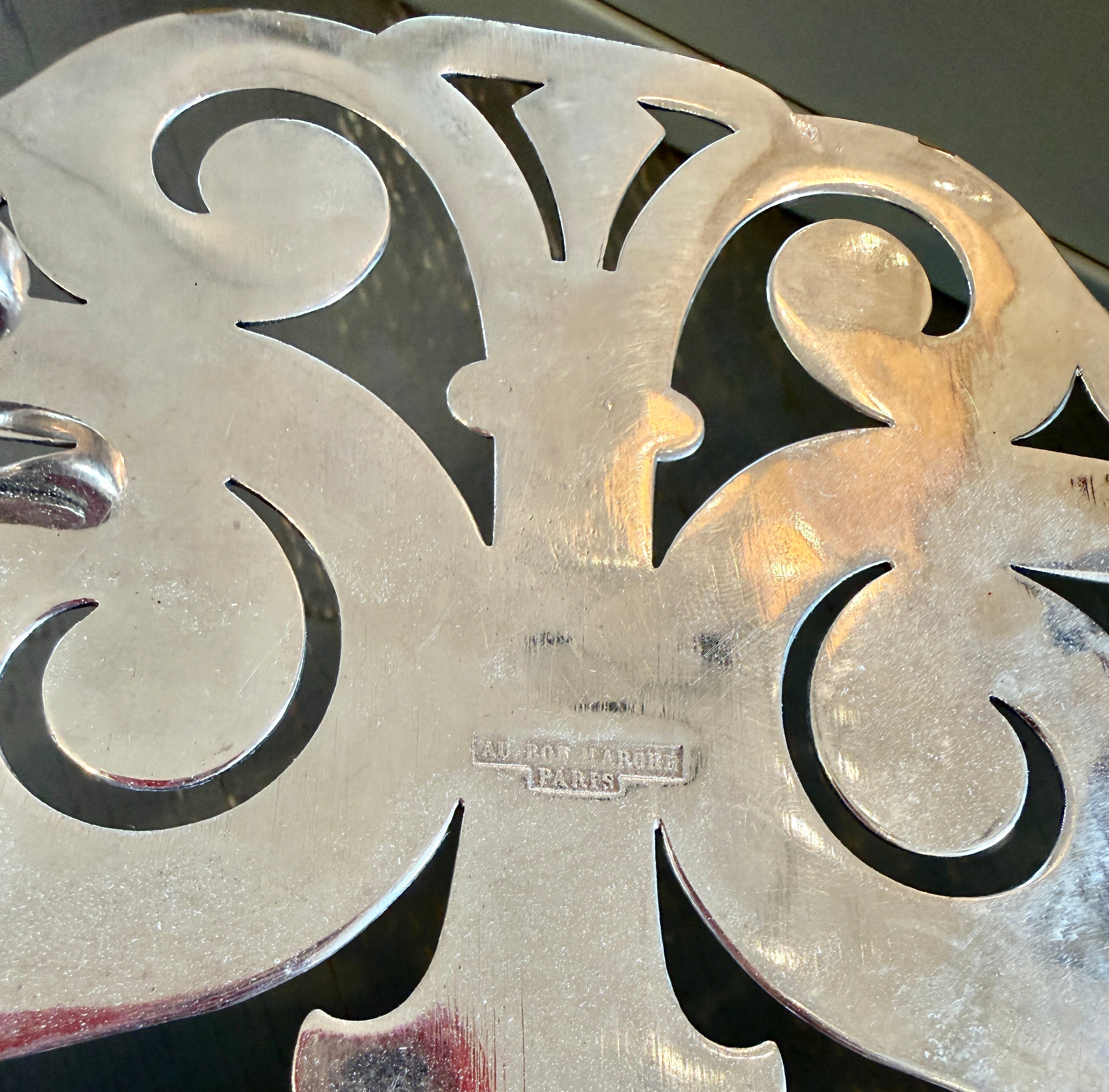 Antique English Silver Plated Trivet on Wheels