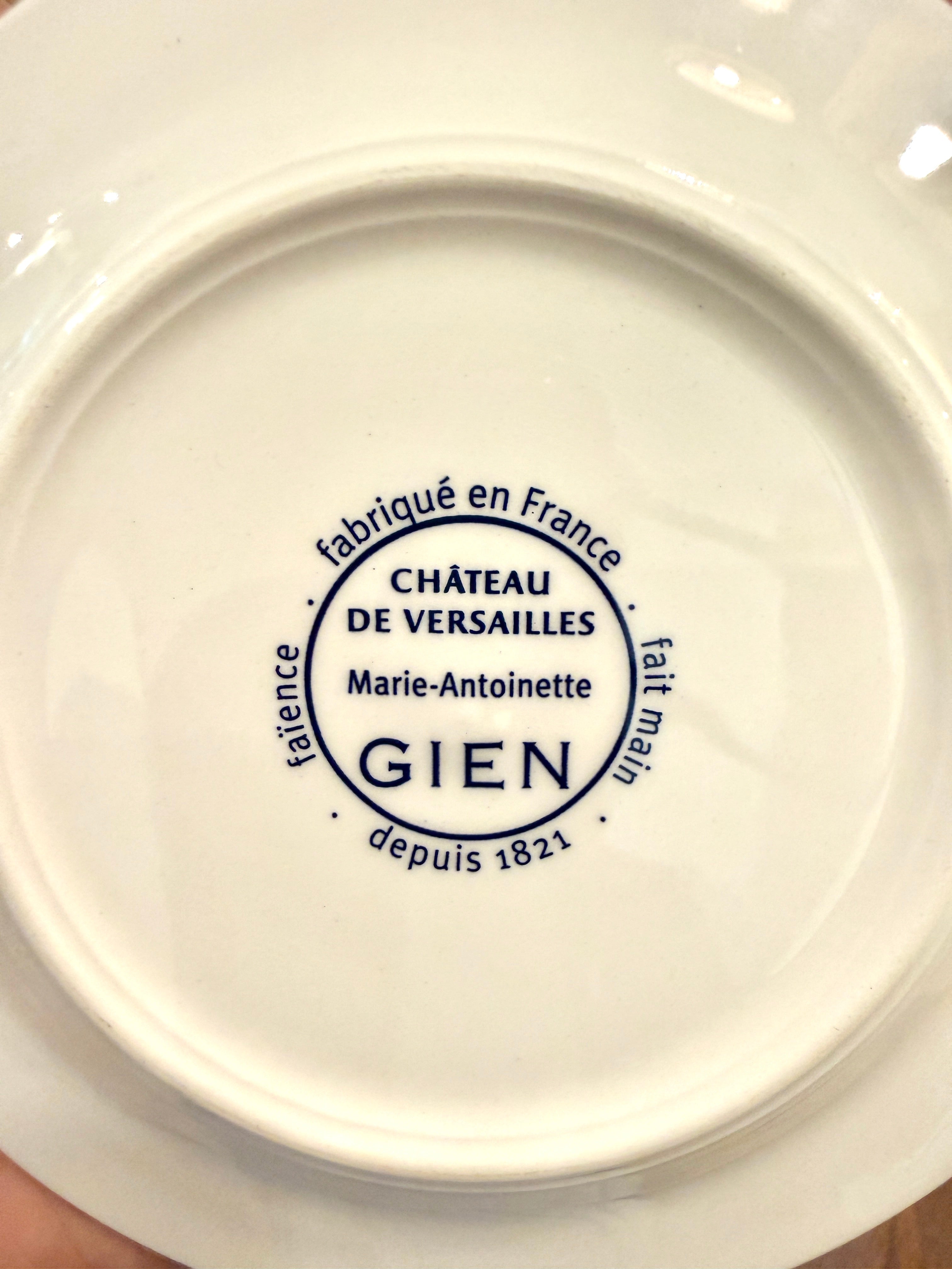 French Gien Plate Marie-Antoinette