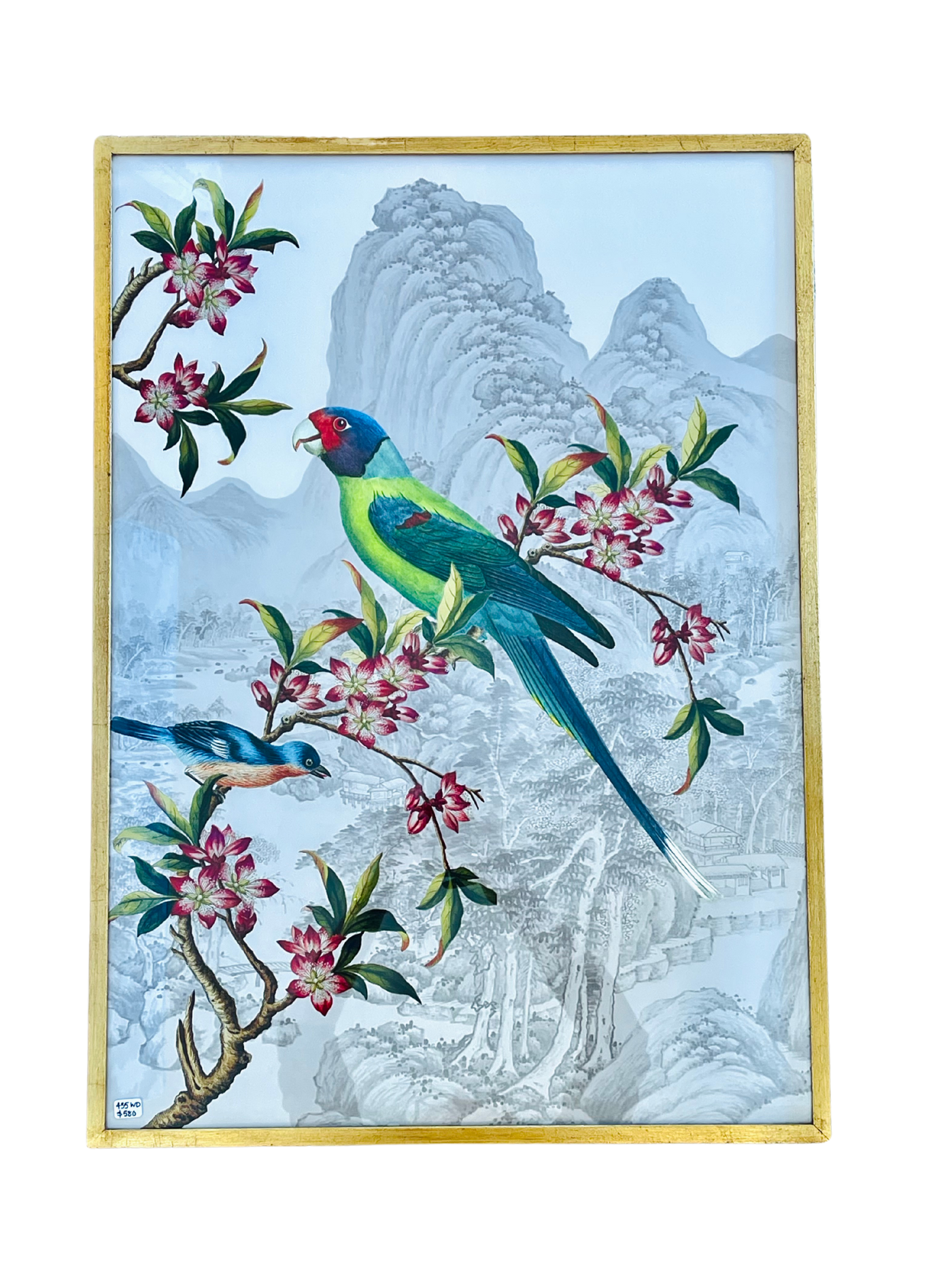 French Design Vibrant Parakeet Illustration