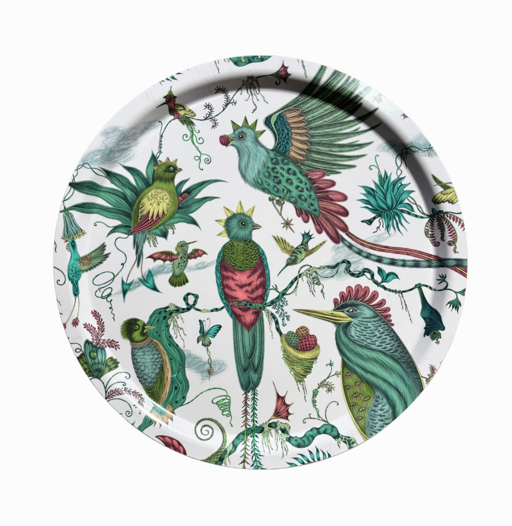 Medium Round Tray Quetzal/Nude