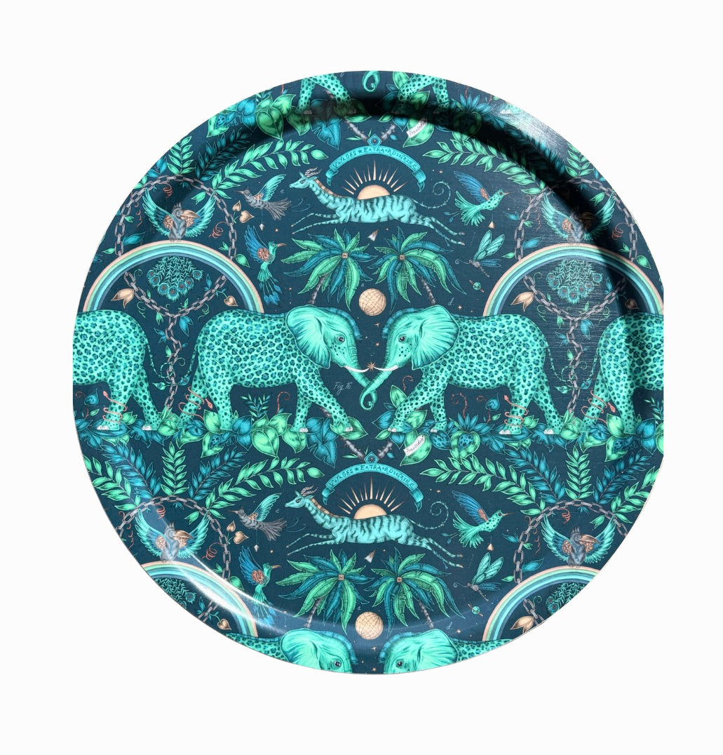 Medium Round Tray Zambezi/Teal