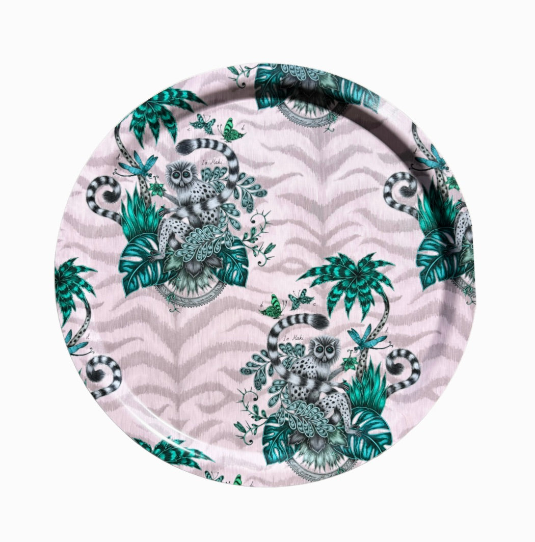 Medium Round Tray Lemur/Pink