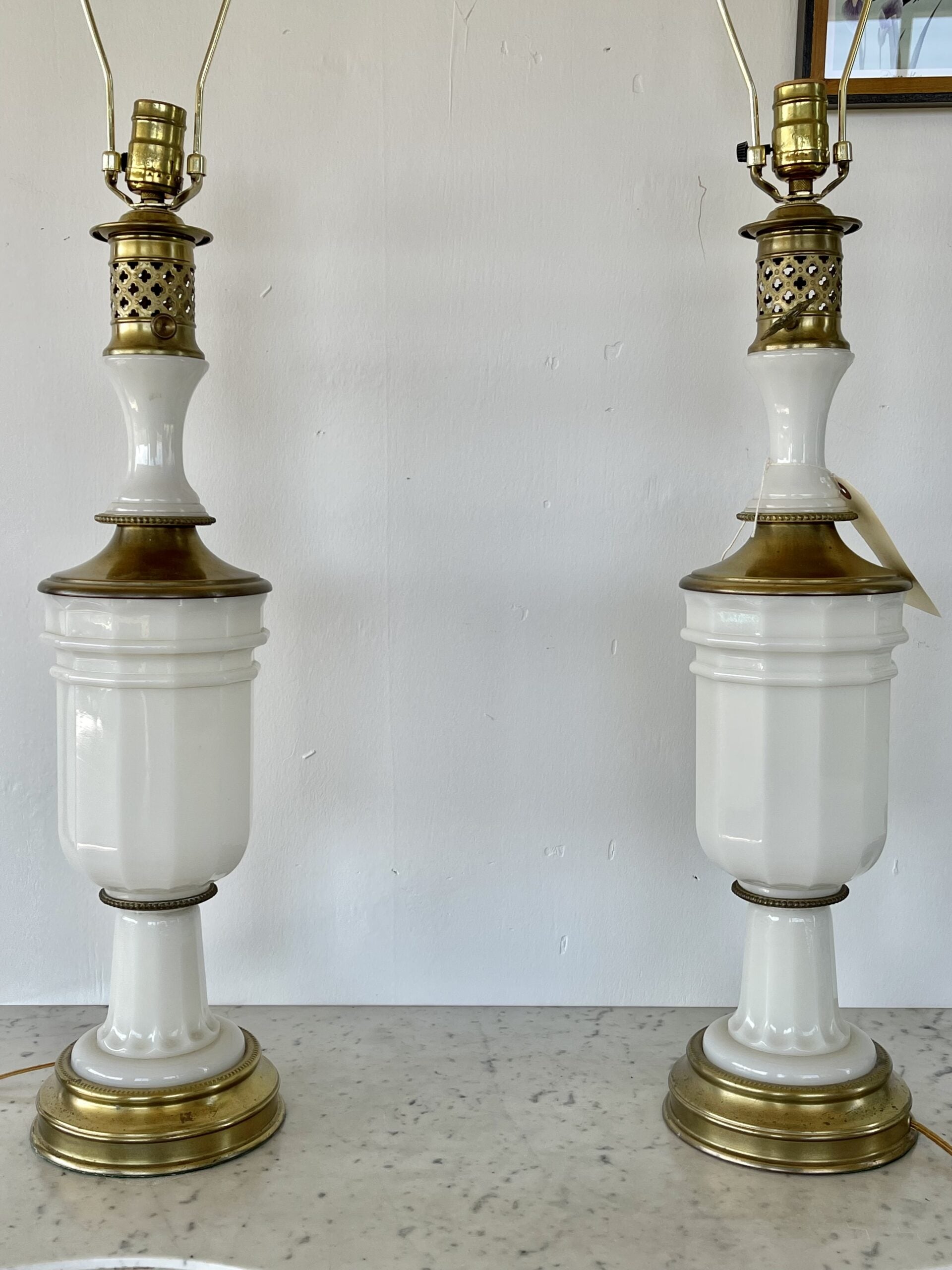 019LI Milk Glass Lamps