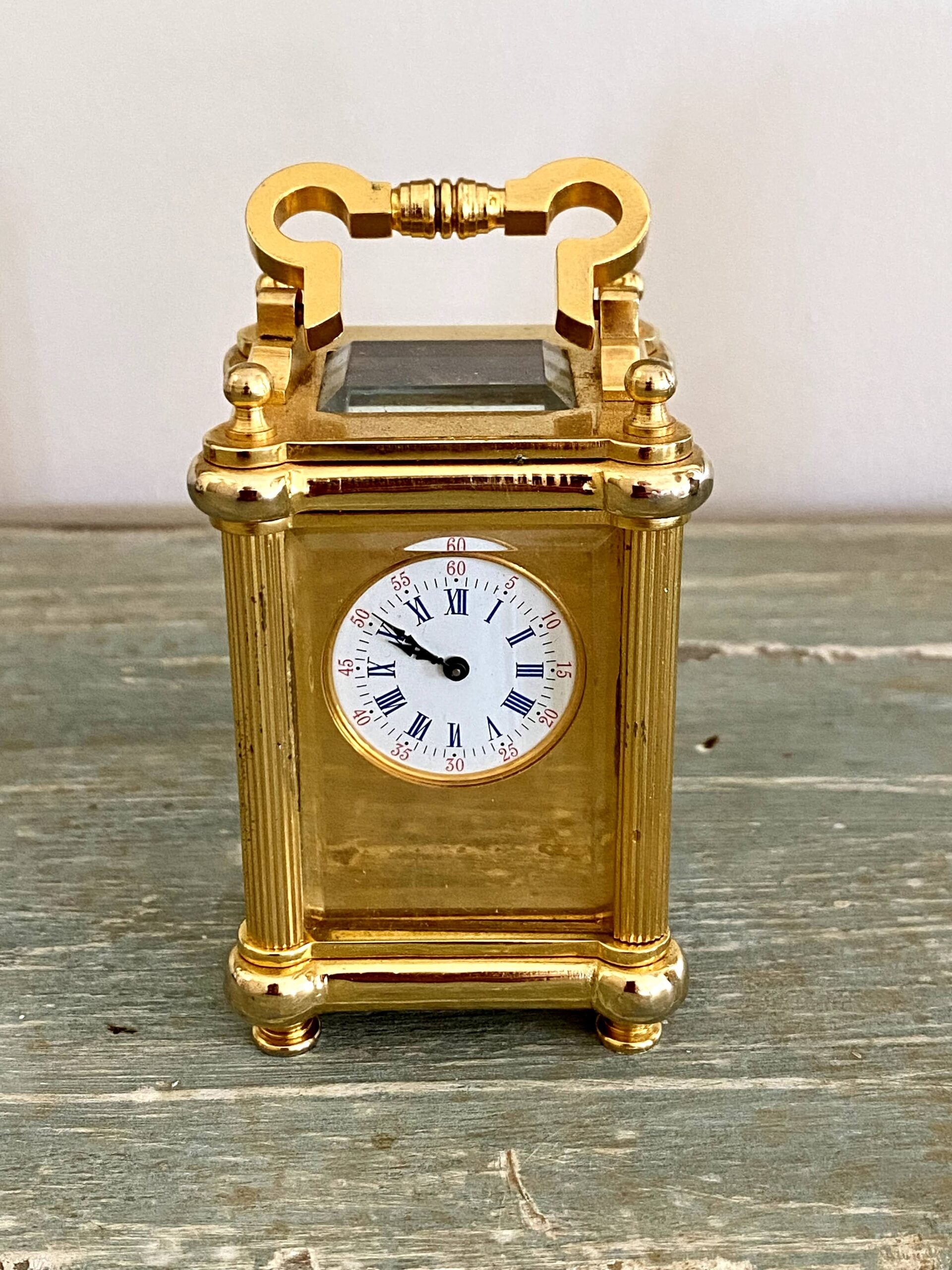 072DOCarriageClockGilt1