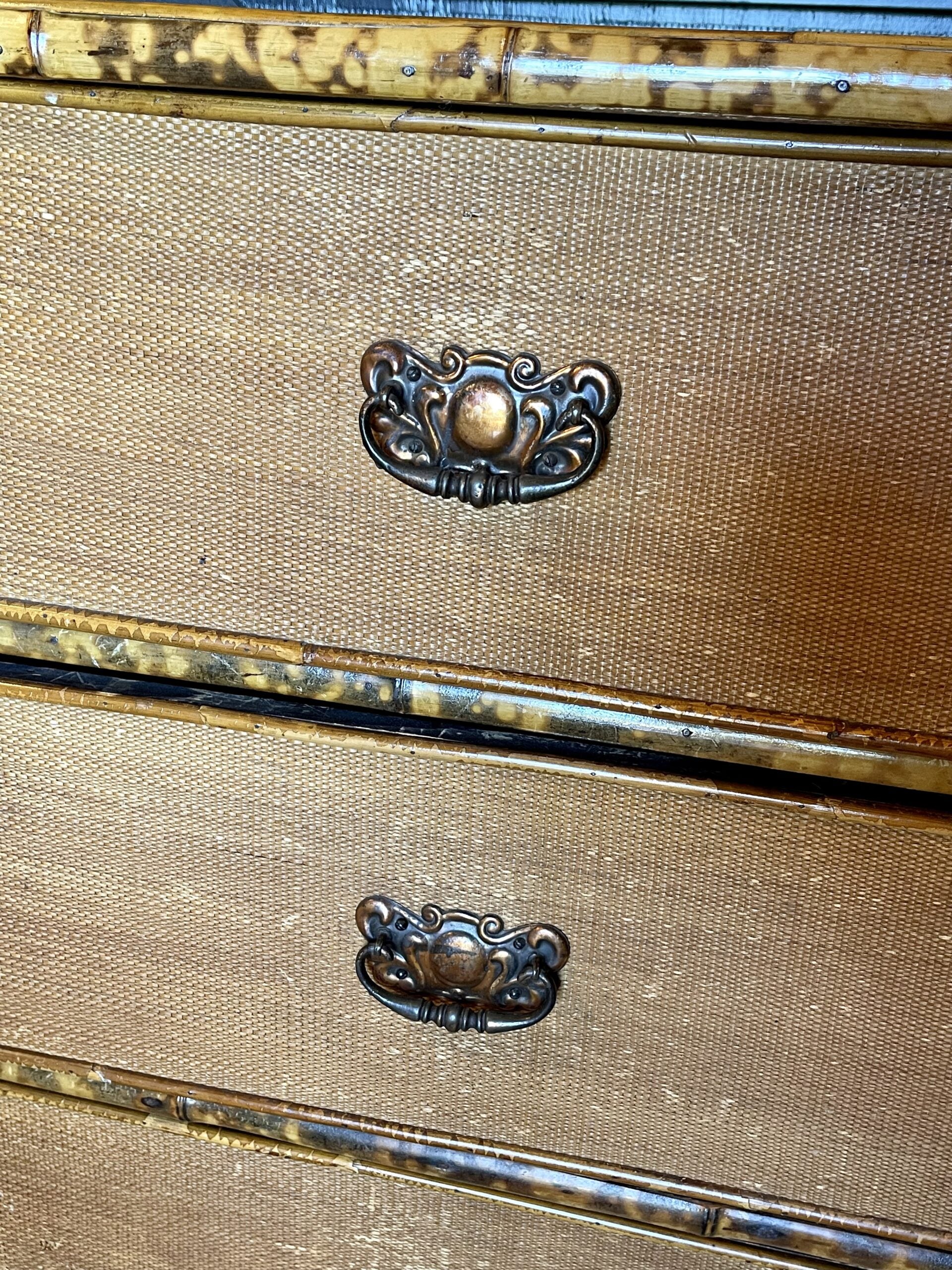 English Bamboo and Rattan Dresser