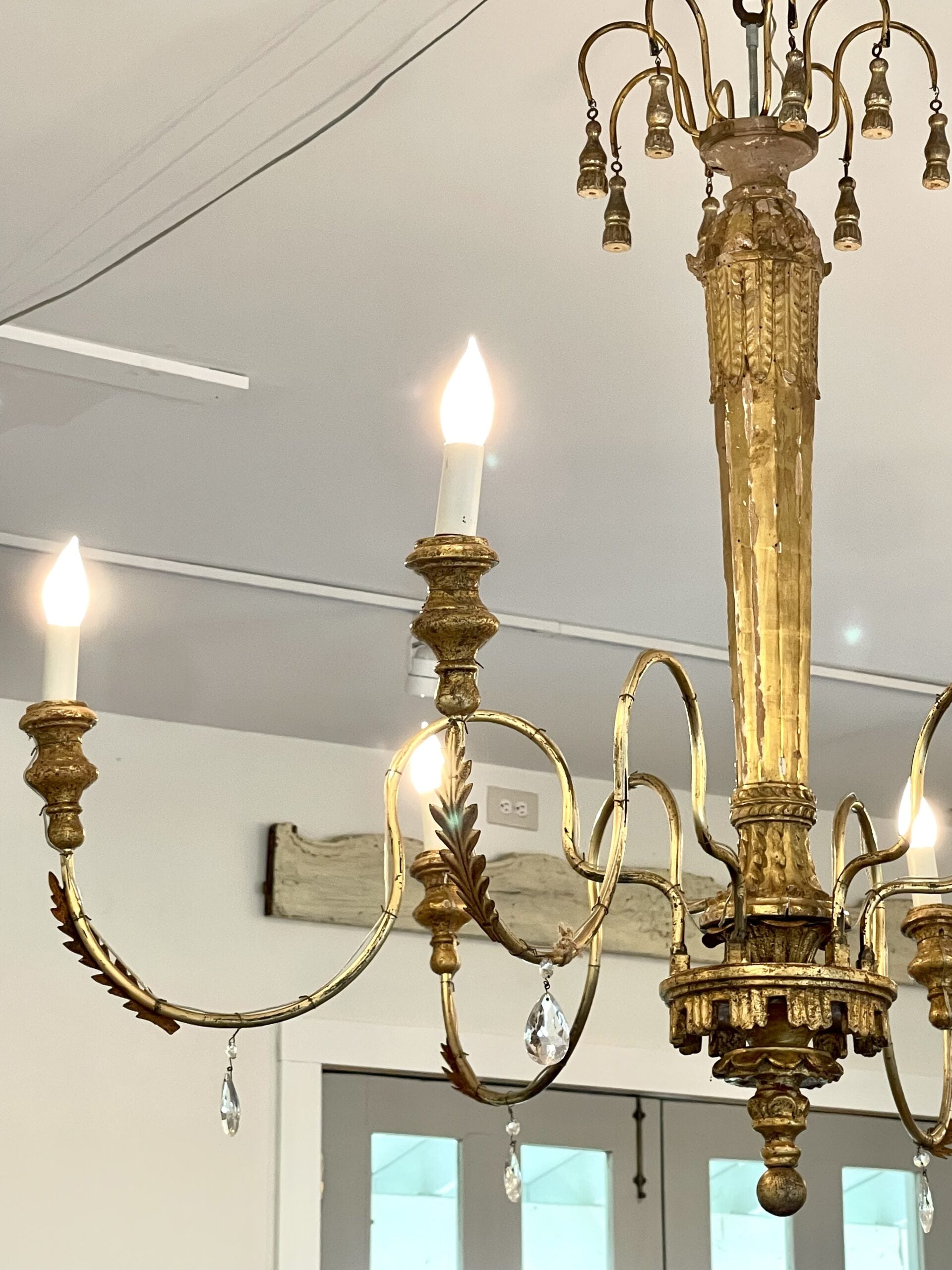 218LICandlestickChandelierGold2