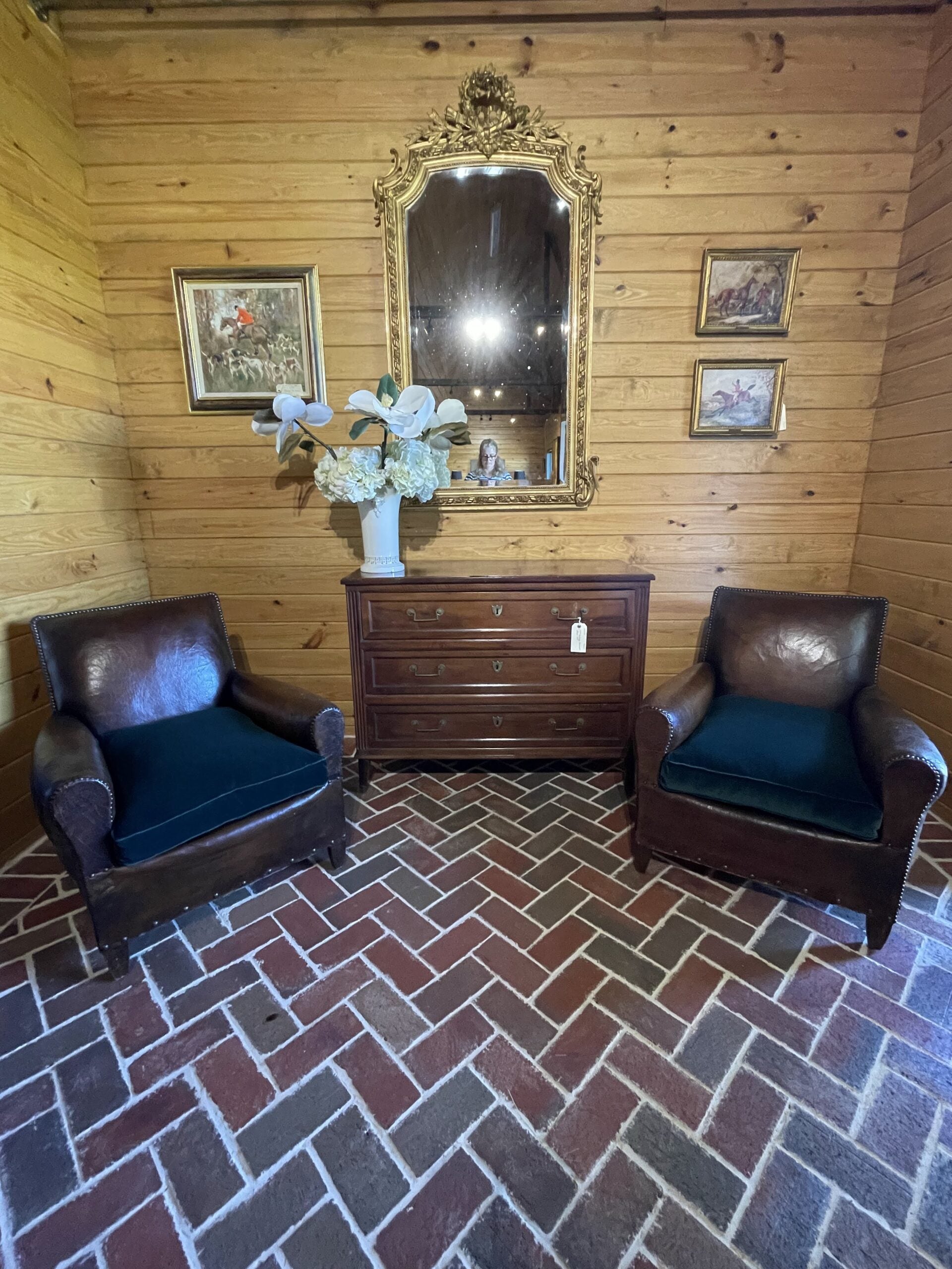 275FULeatherGreenVelvetChairs5