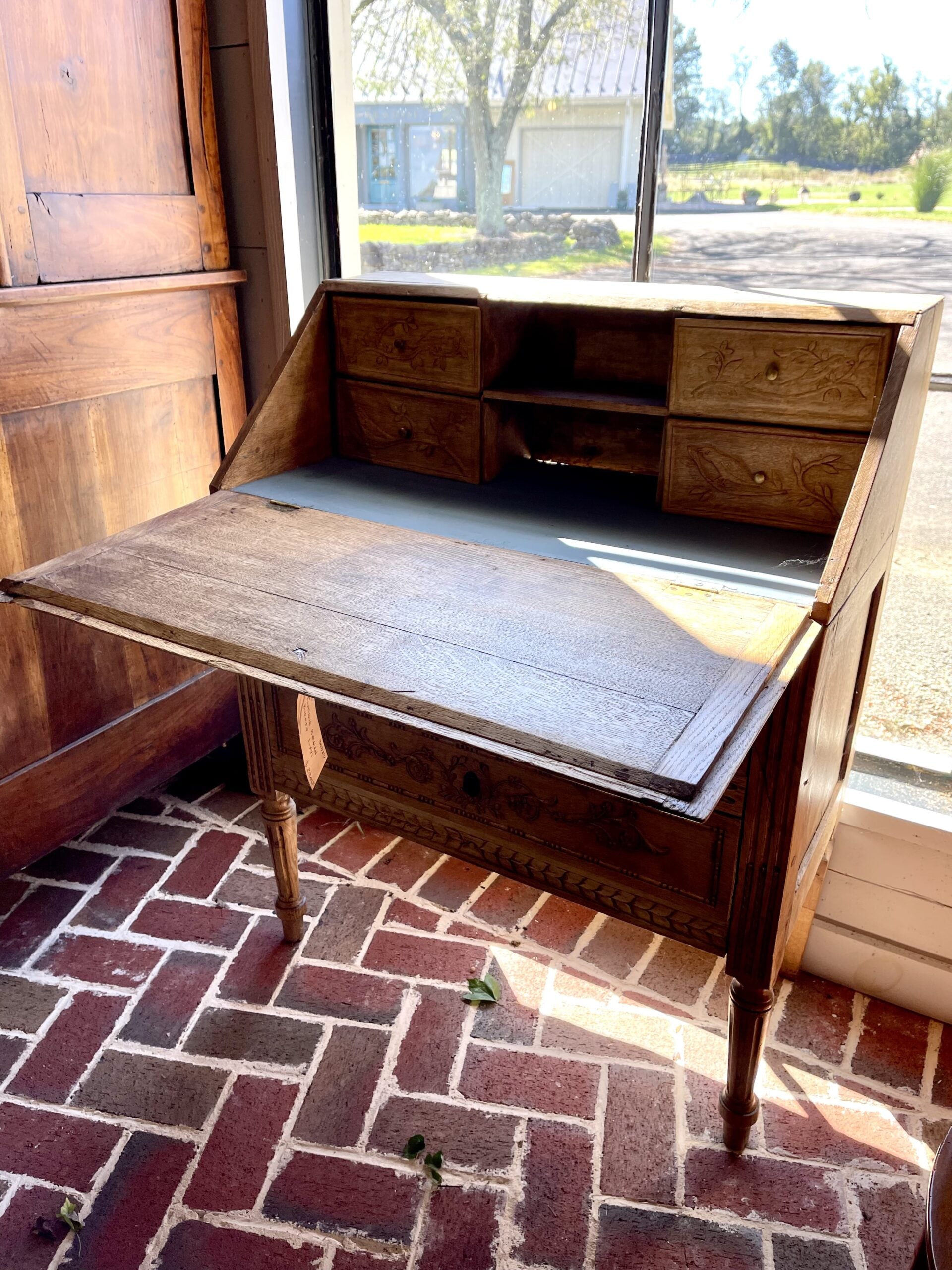 Antique Belgium drop front desk