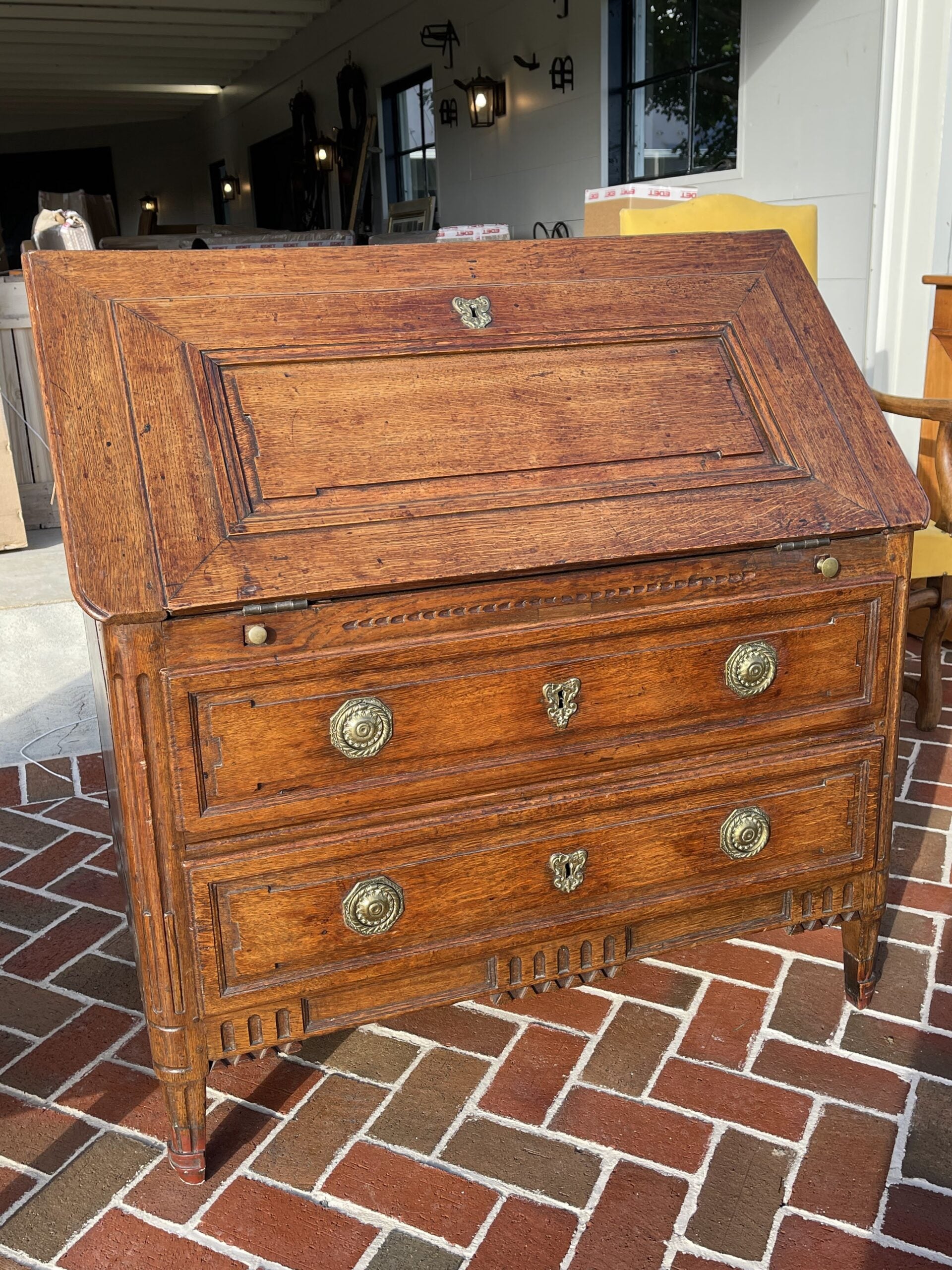 Antique Oak Secretary Desk