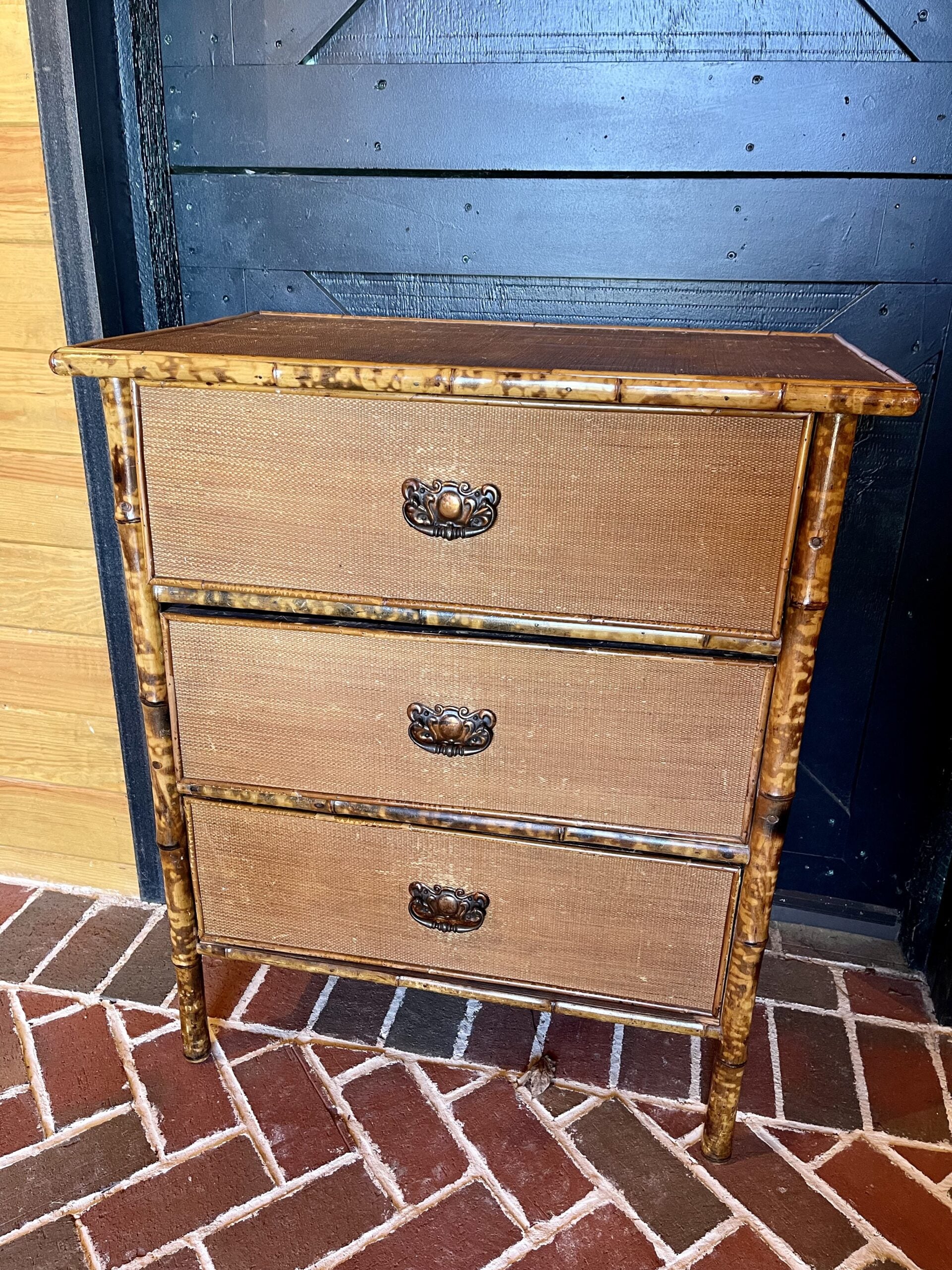 English Bamboo and Rattan Dresser