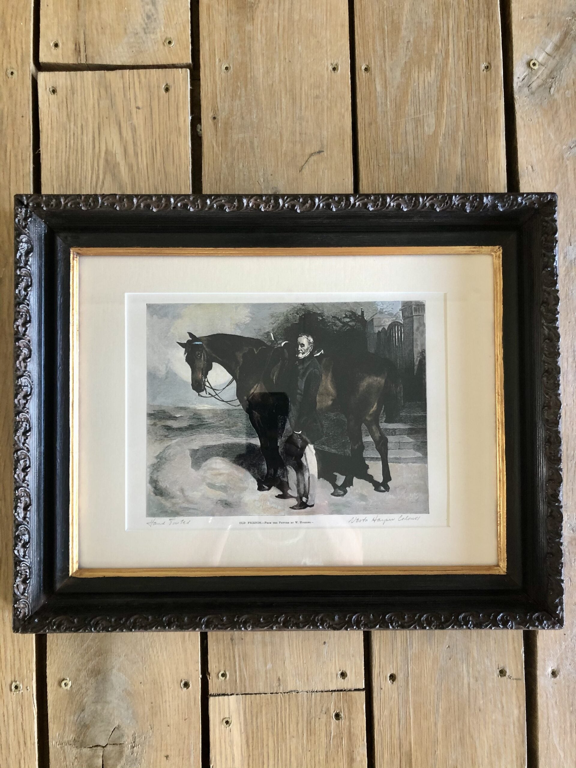 Print Old Friends Hand Tinted