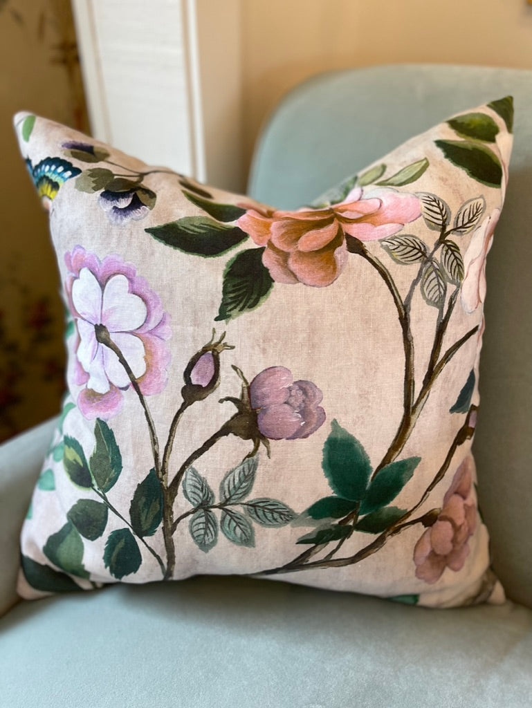 Floral Pillows in English Fabric