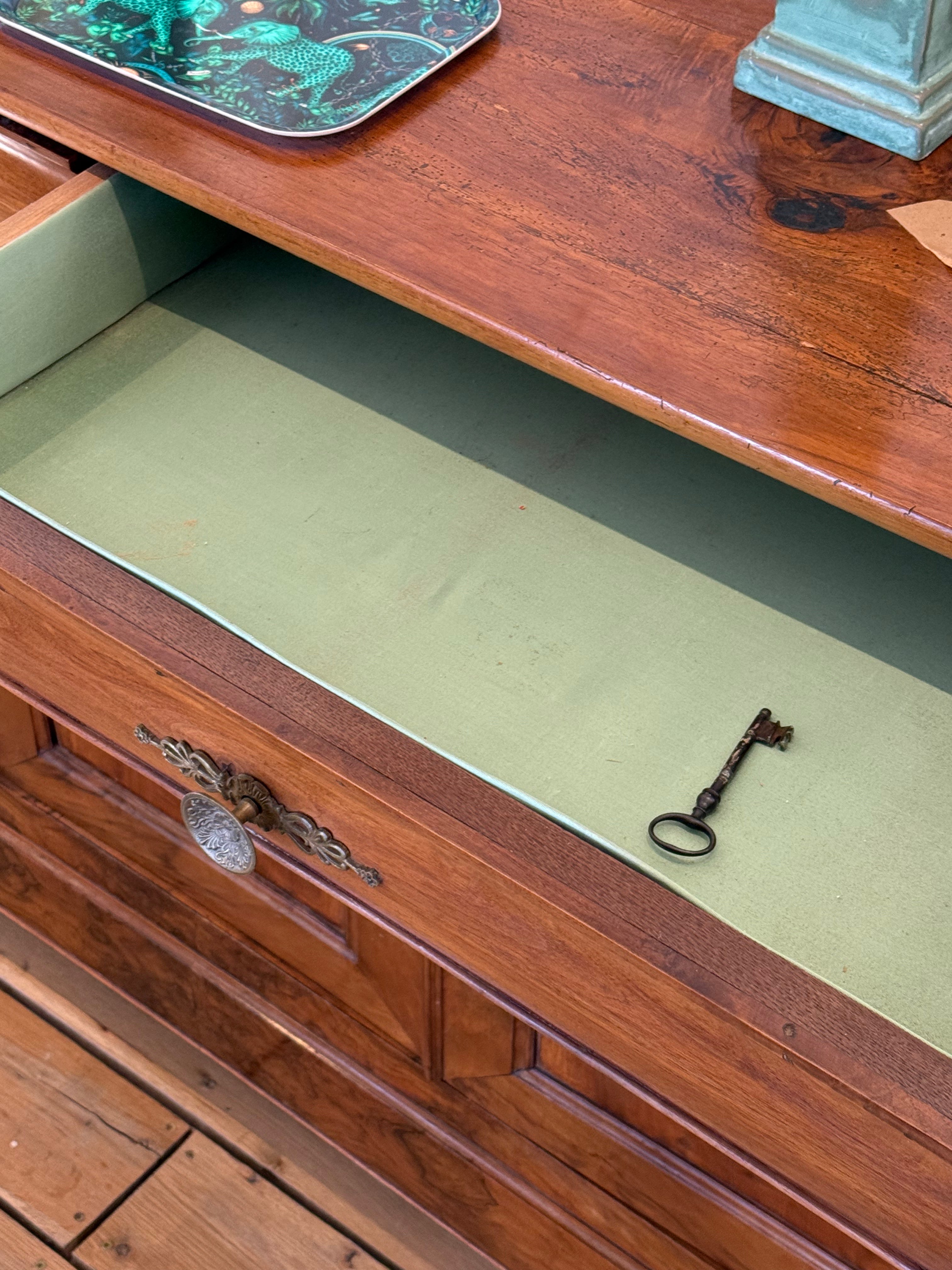 Antique French Louis Philippe Beautiful Burr Walnut Buffet