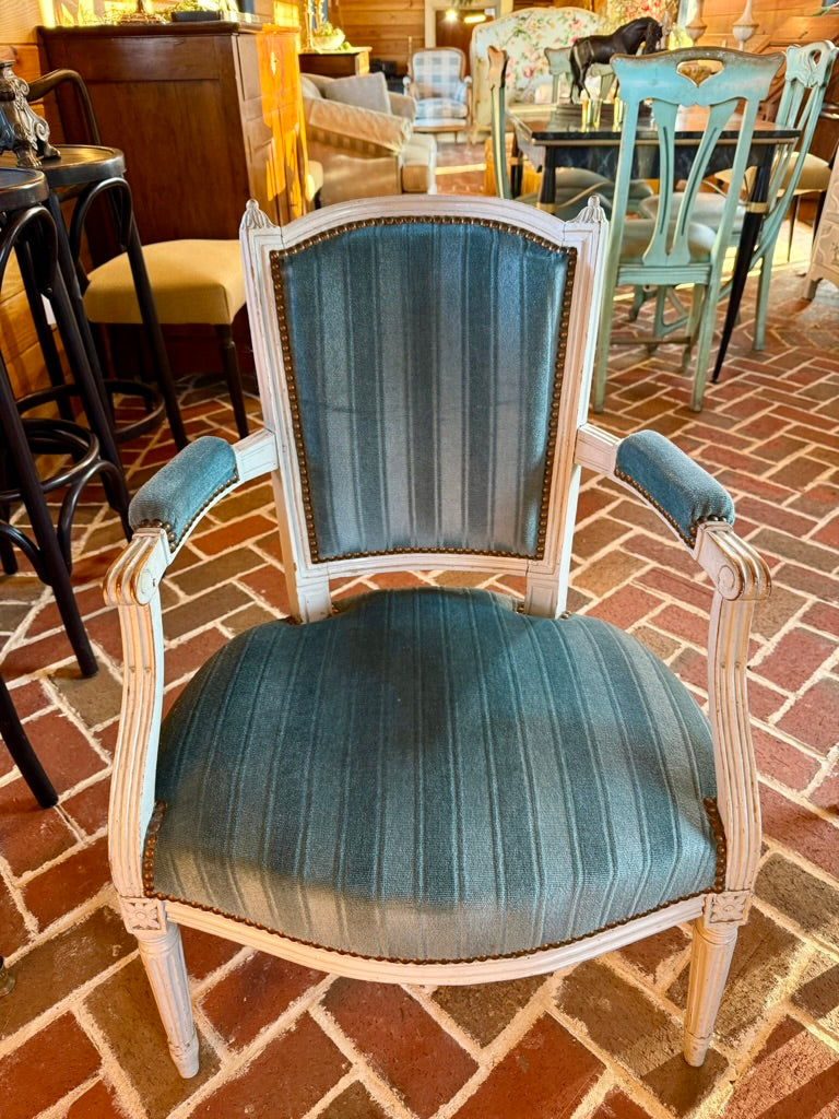 Pair of Antique French Fauteuils Louis XVI