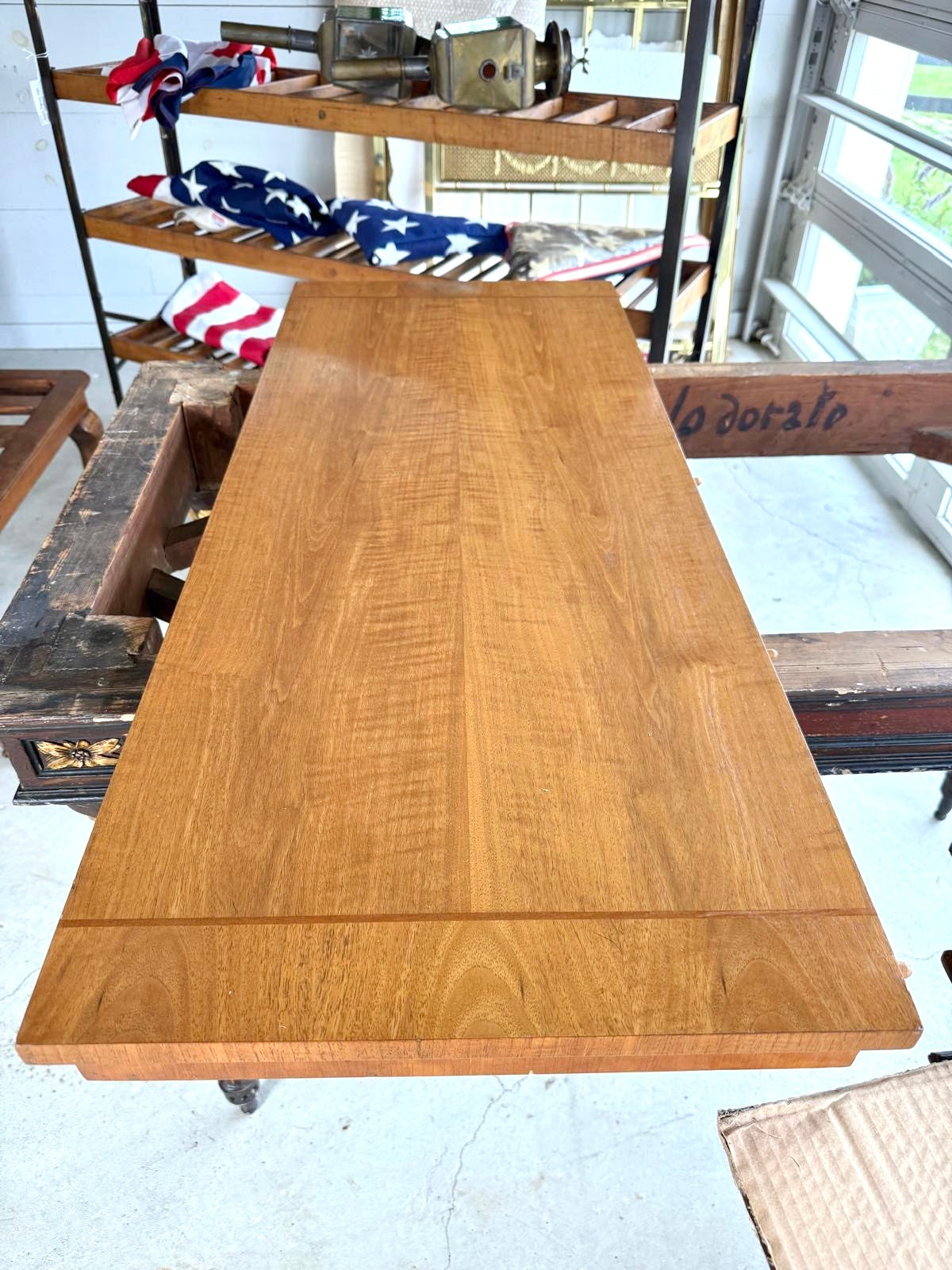 Antique Baker Louis XVI Style Gilt Mahogany Dining Table