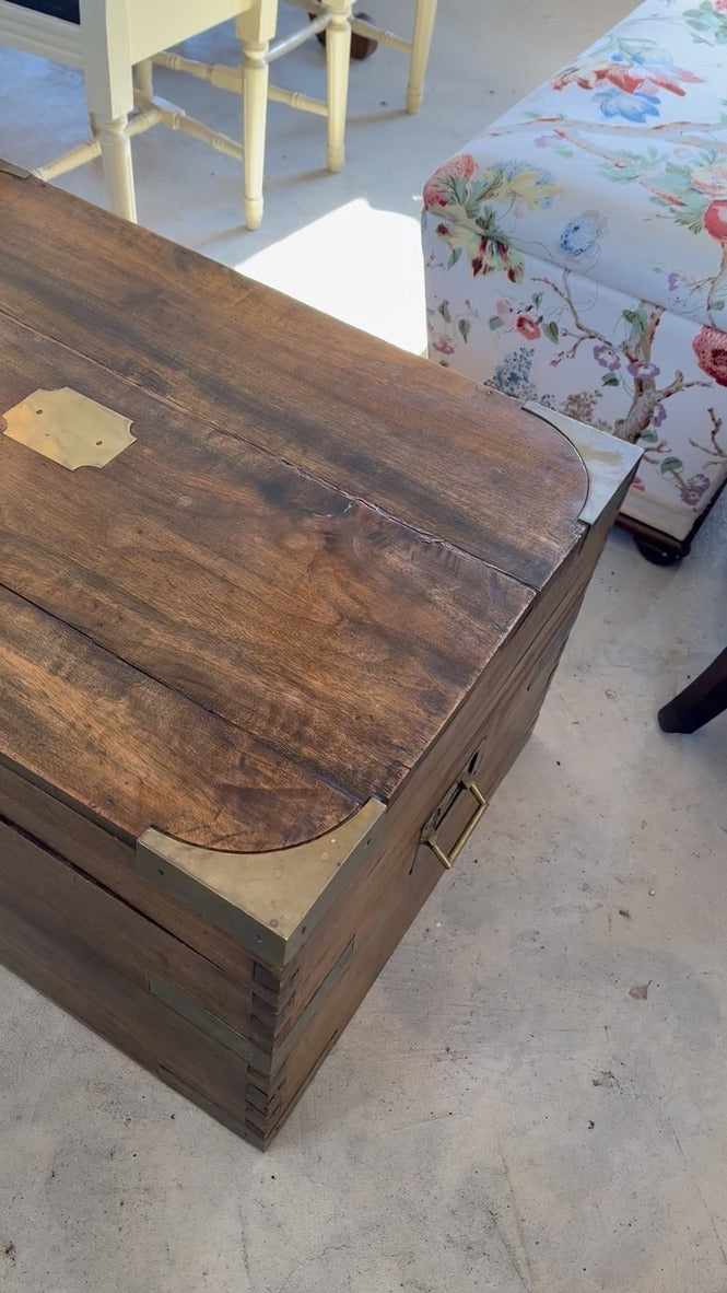 Antique French Marine Chest