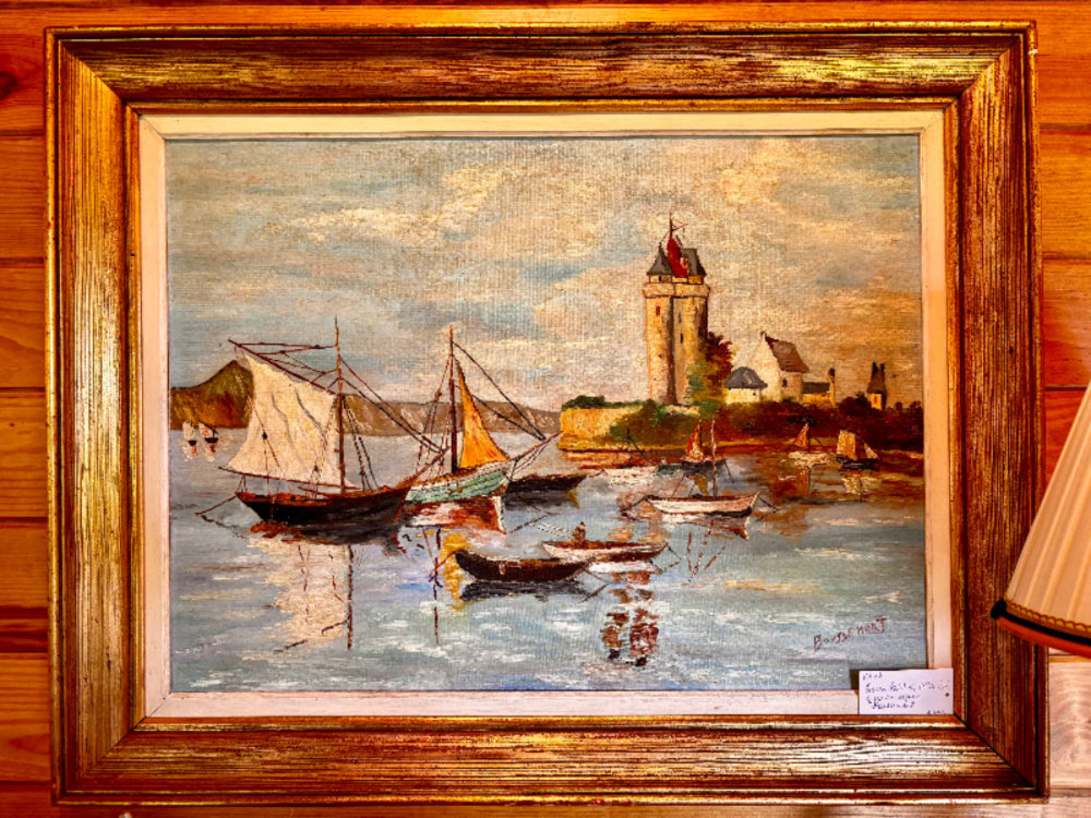 Antique French Painting, Signed