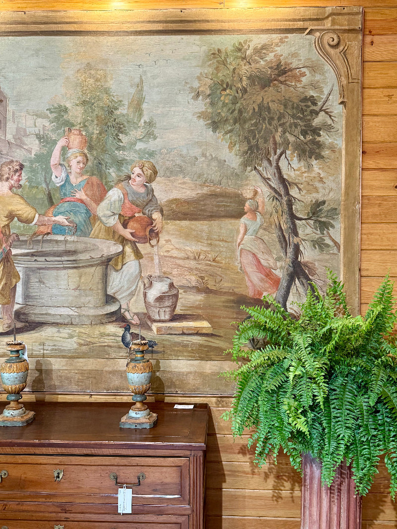 Antique Italian Mural 18th Century