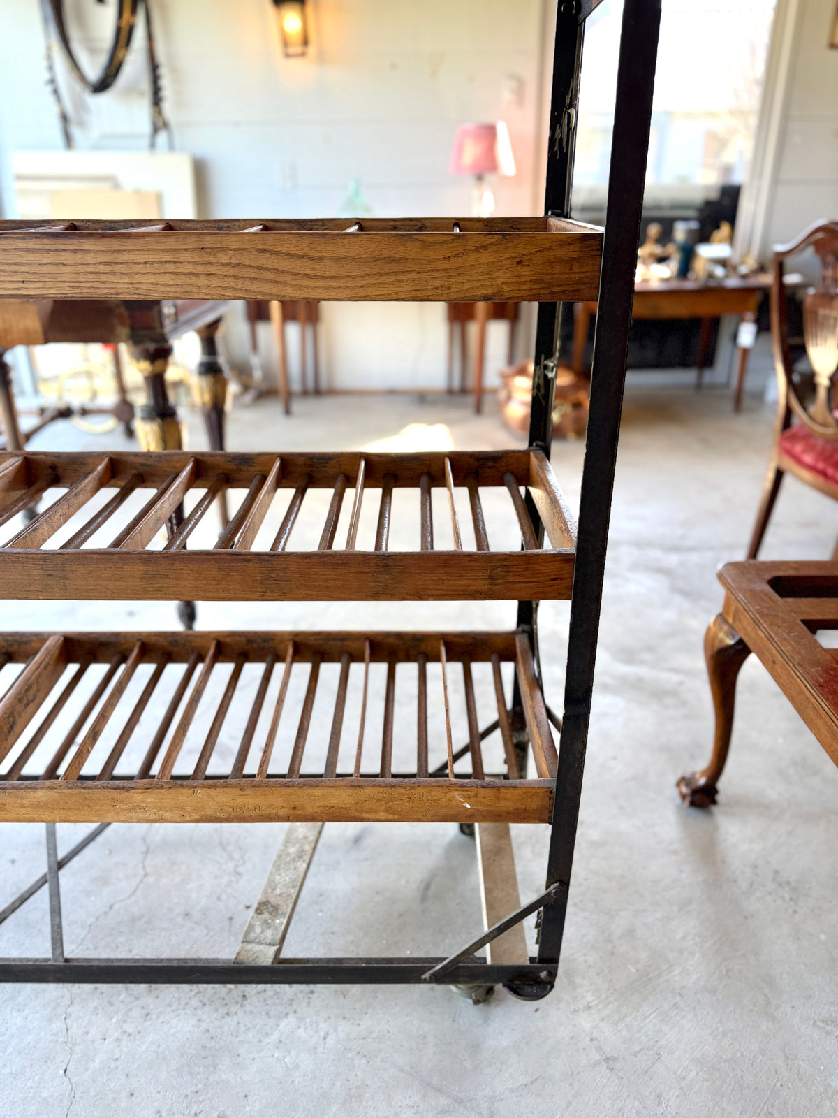 Antique Regency Style Walnut Canterbury