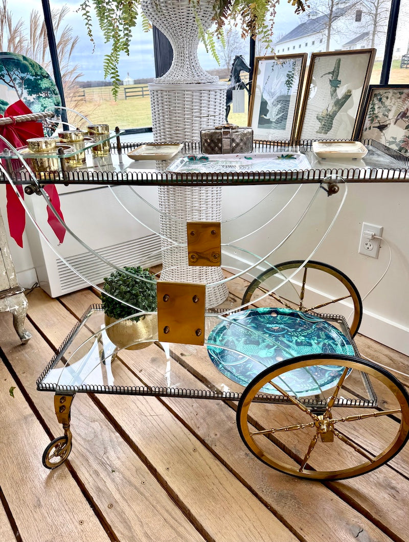 Italian 1950s Bar Cart "Fontanarte"