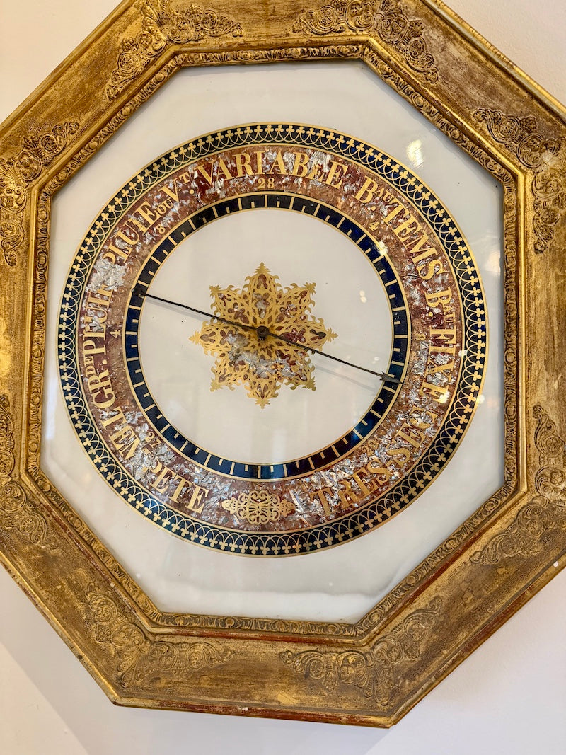Antique French Barometer, Eglomise 1830s